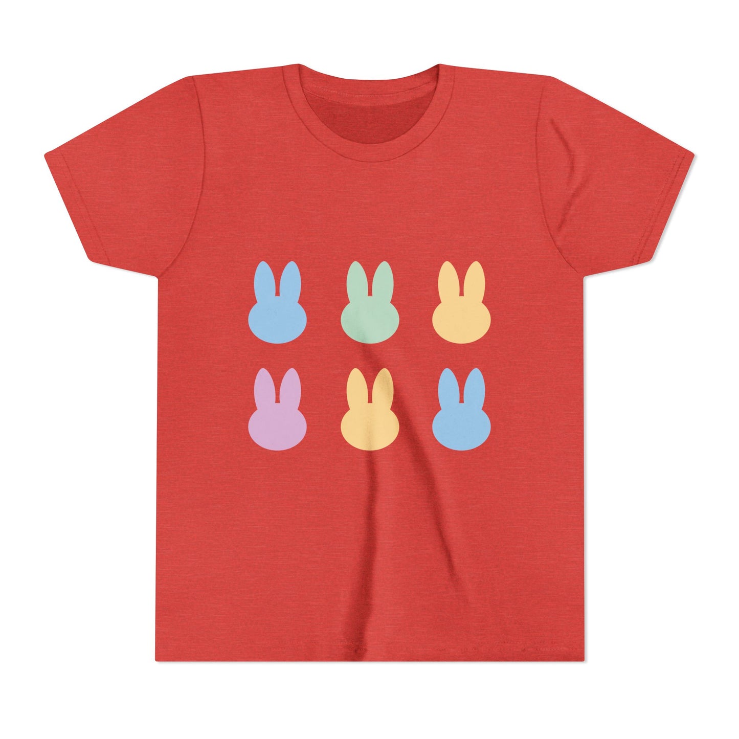 Colorful Bunny Youth Short Sleeve Tee - Fun Spring & Easter Shirt