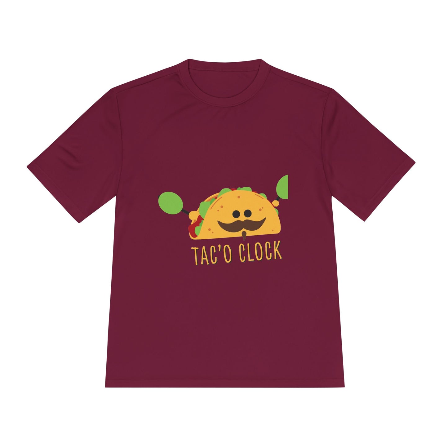 Unisex Taco Clock Moisture Wicking Tee - Fun Foodie Shirt for Casual Wear