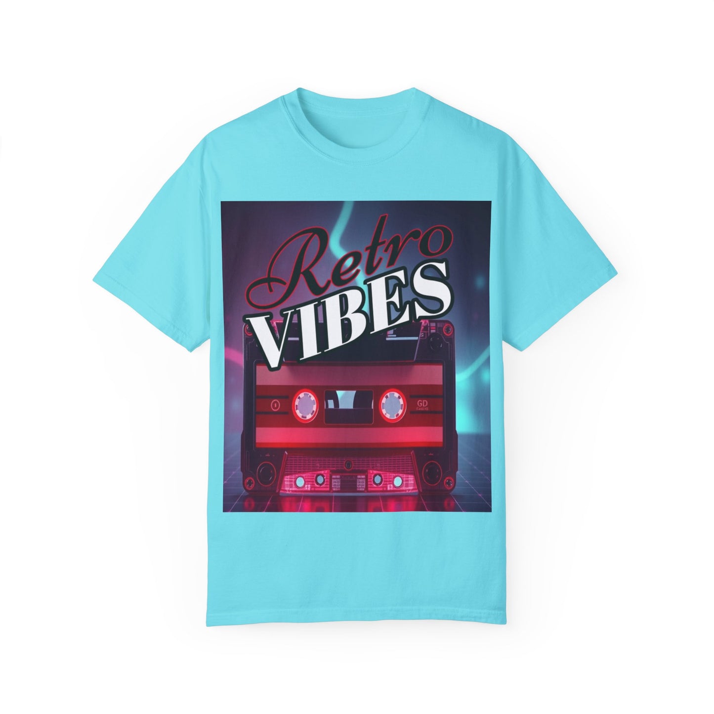 Retro Vibes Unisex Garment-Dyed T-Shirt - Vintage Cassette Design