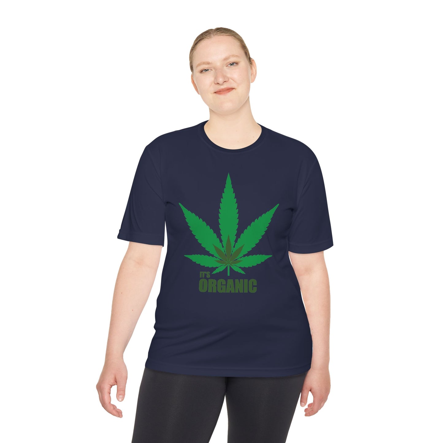 Organic Cannabis Leaf Unisex Moisture Wicking Tee