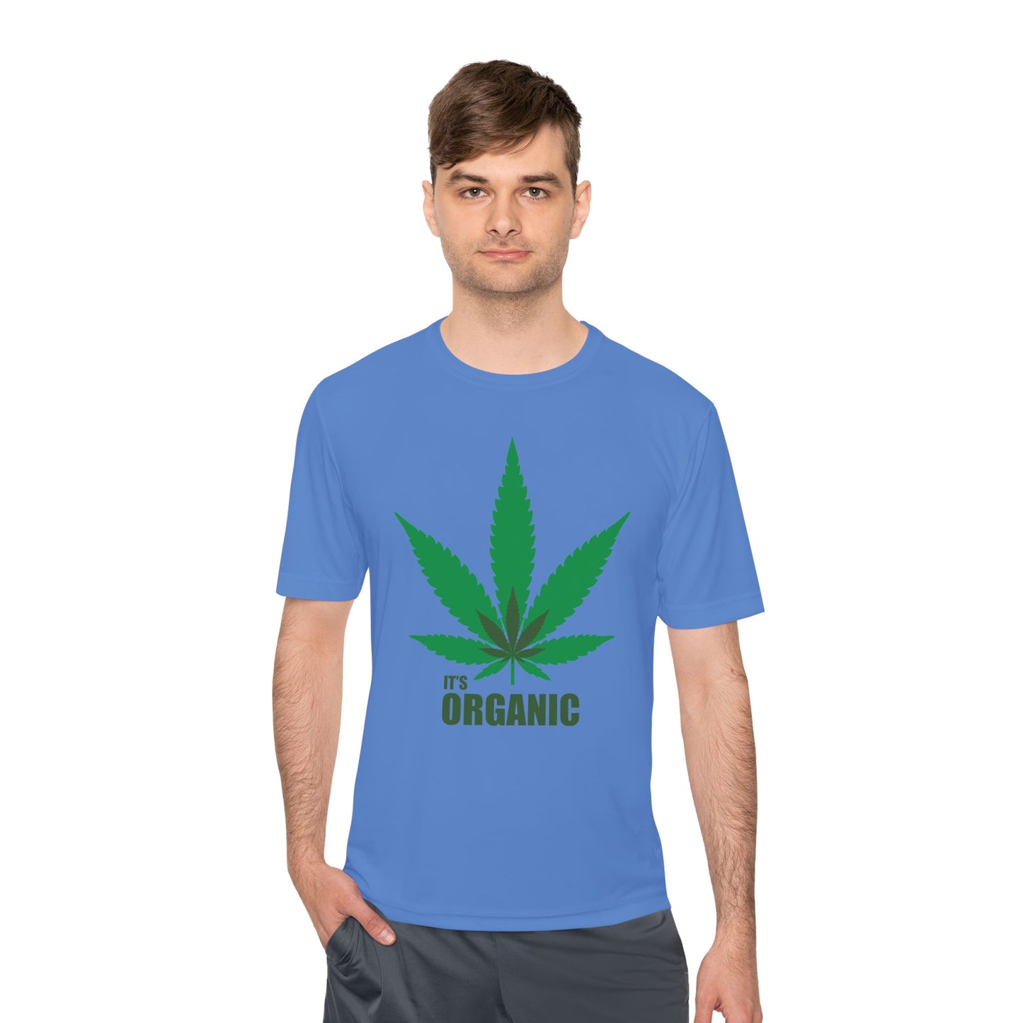 Organic Cannabis Leaf Unisex Moisture Wicking Tee