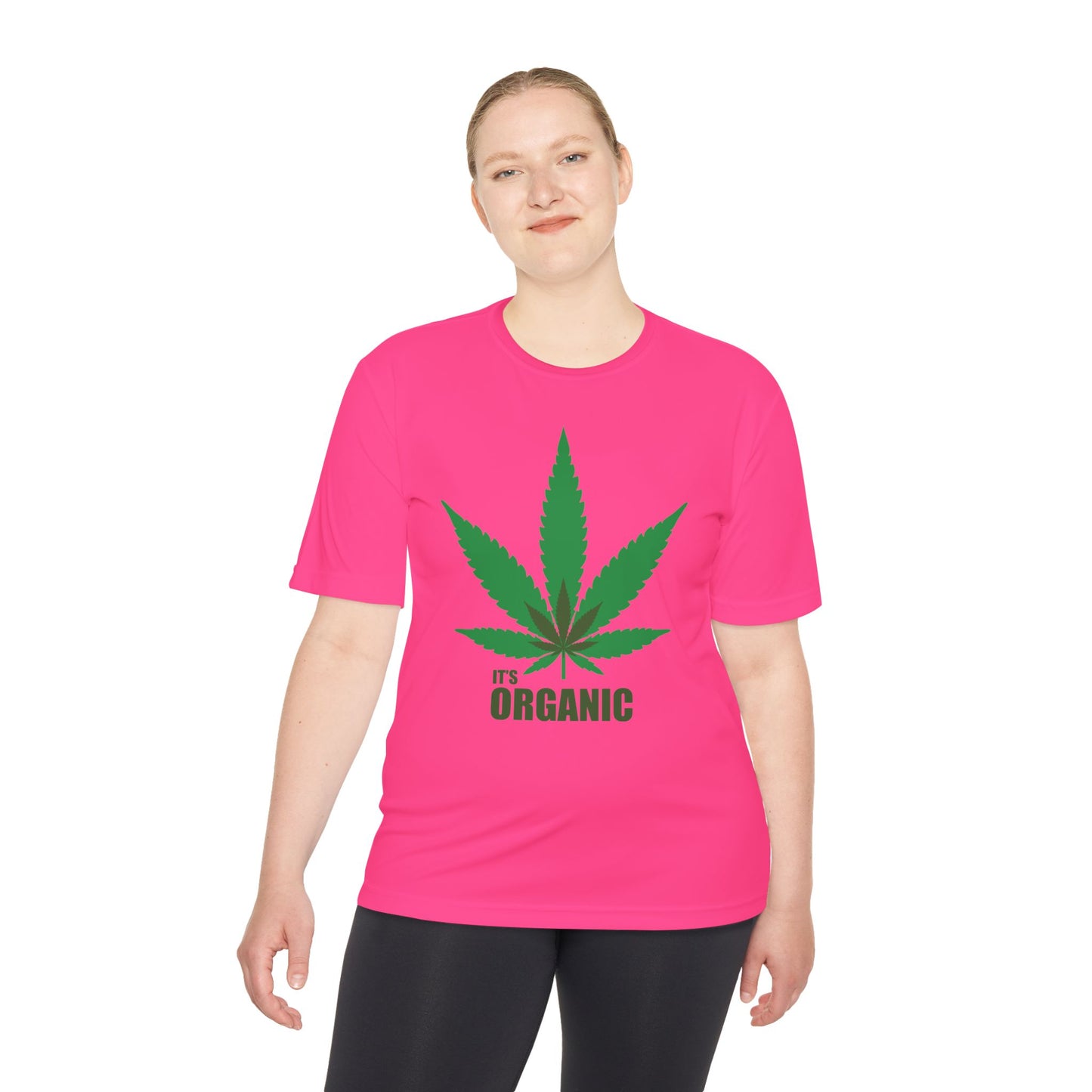 Organic Cannabis Leaf Unisex Moisture Wicking Tee