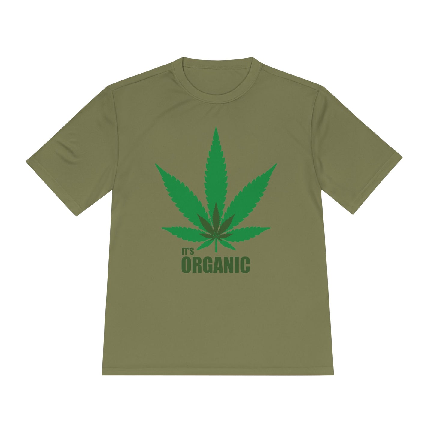 Organic Cannabis Leaf Unisex Moisture Wicking Tee