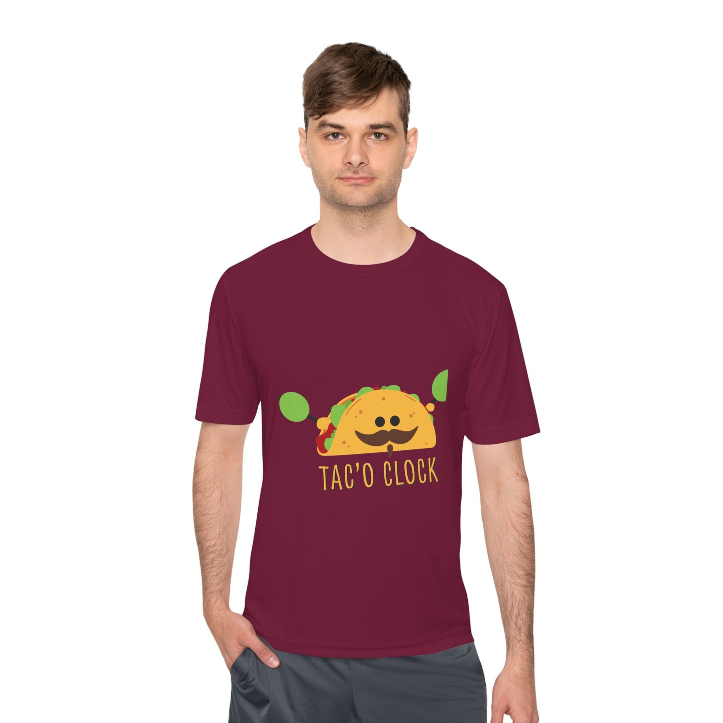 Unisex Taco Clock Moisture Wicking Tee - Fun Foodie Shirt for Casual Wear