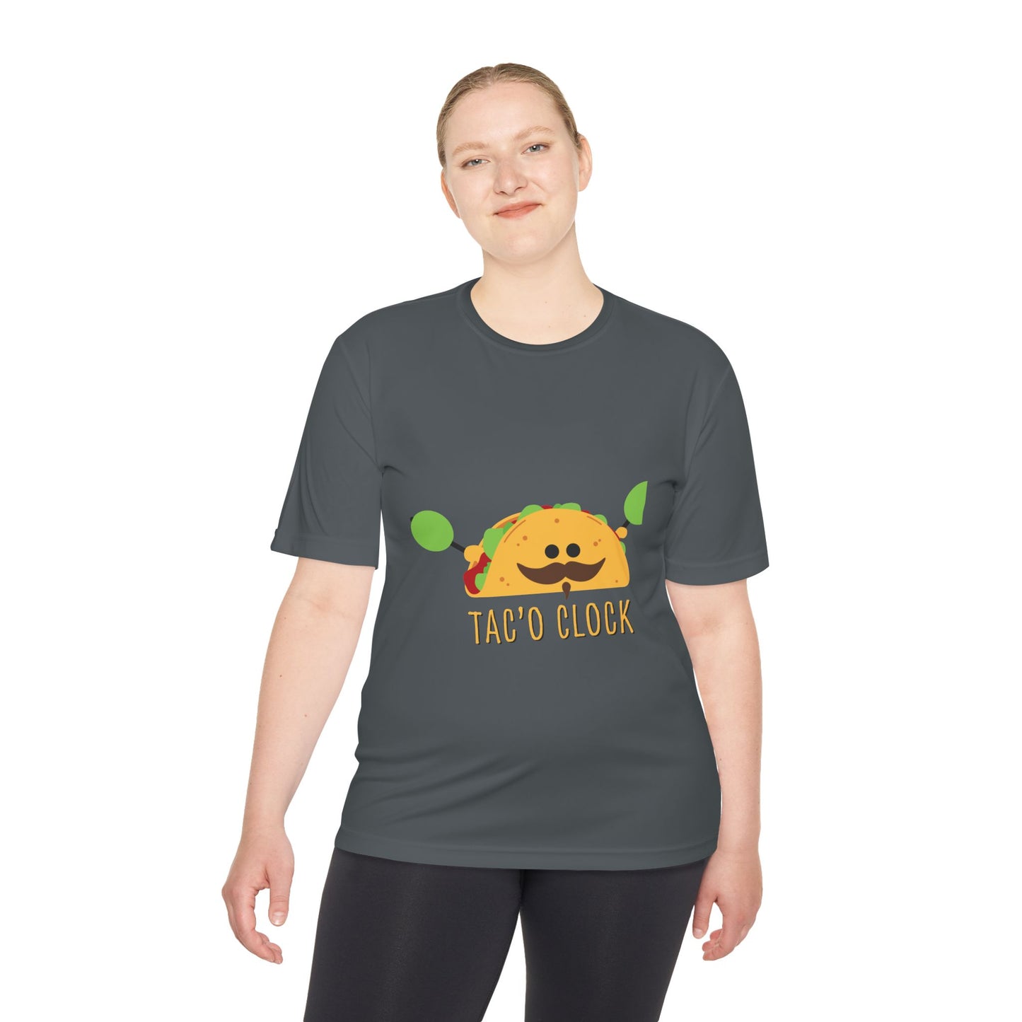 Unisex Taco Clock Moisture Wicking Tee - Fun Foodie Shirt for Casual Wear