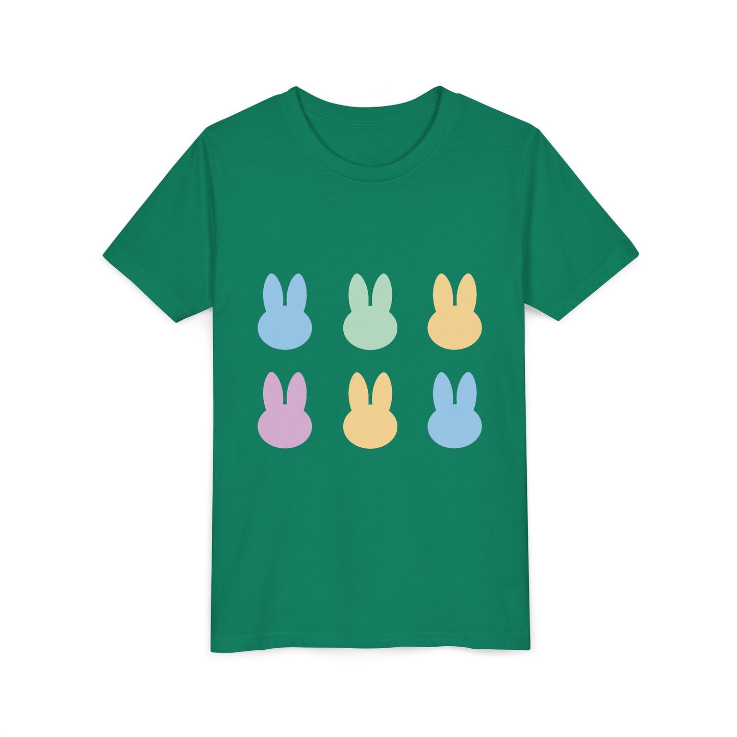 Colorful Bunny Youth Short Sleeve Tee - Fun Spring & Easter Shirt