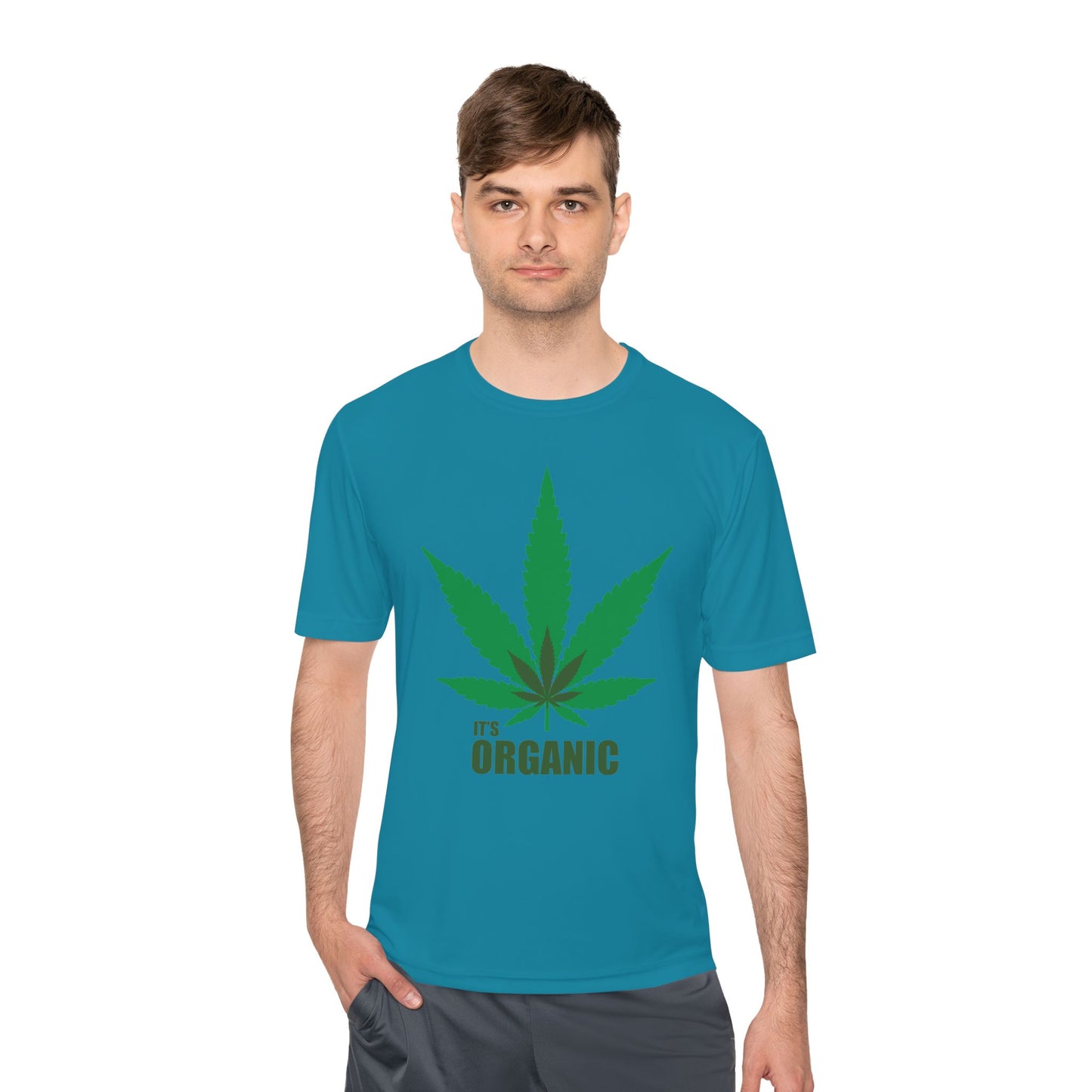 Organic Cannabis Leaf Unisex Moisture Wicking Tee