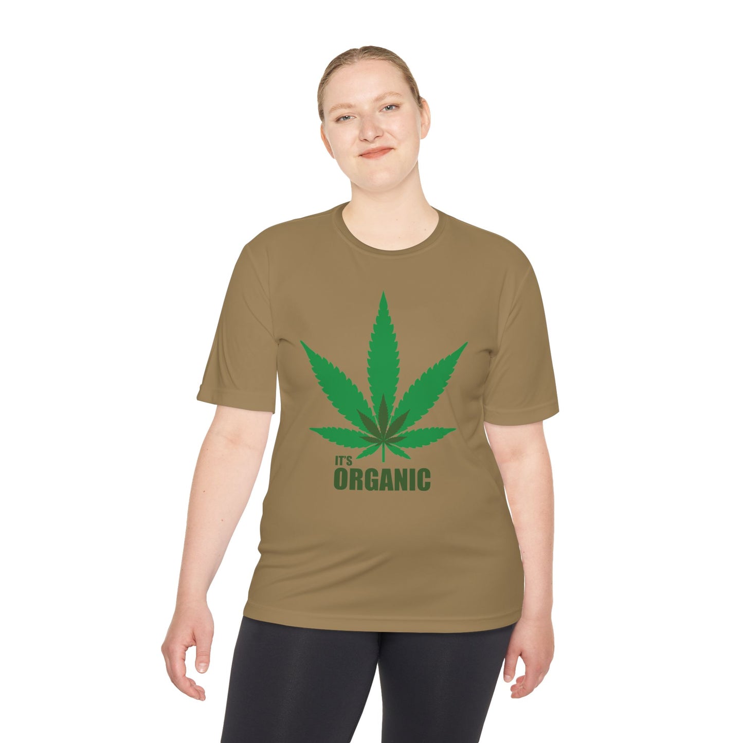 Organic Cannabis Leaf Unisex Moisture Wicking Tee