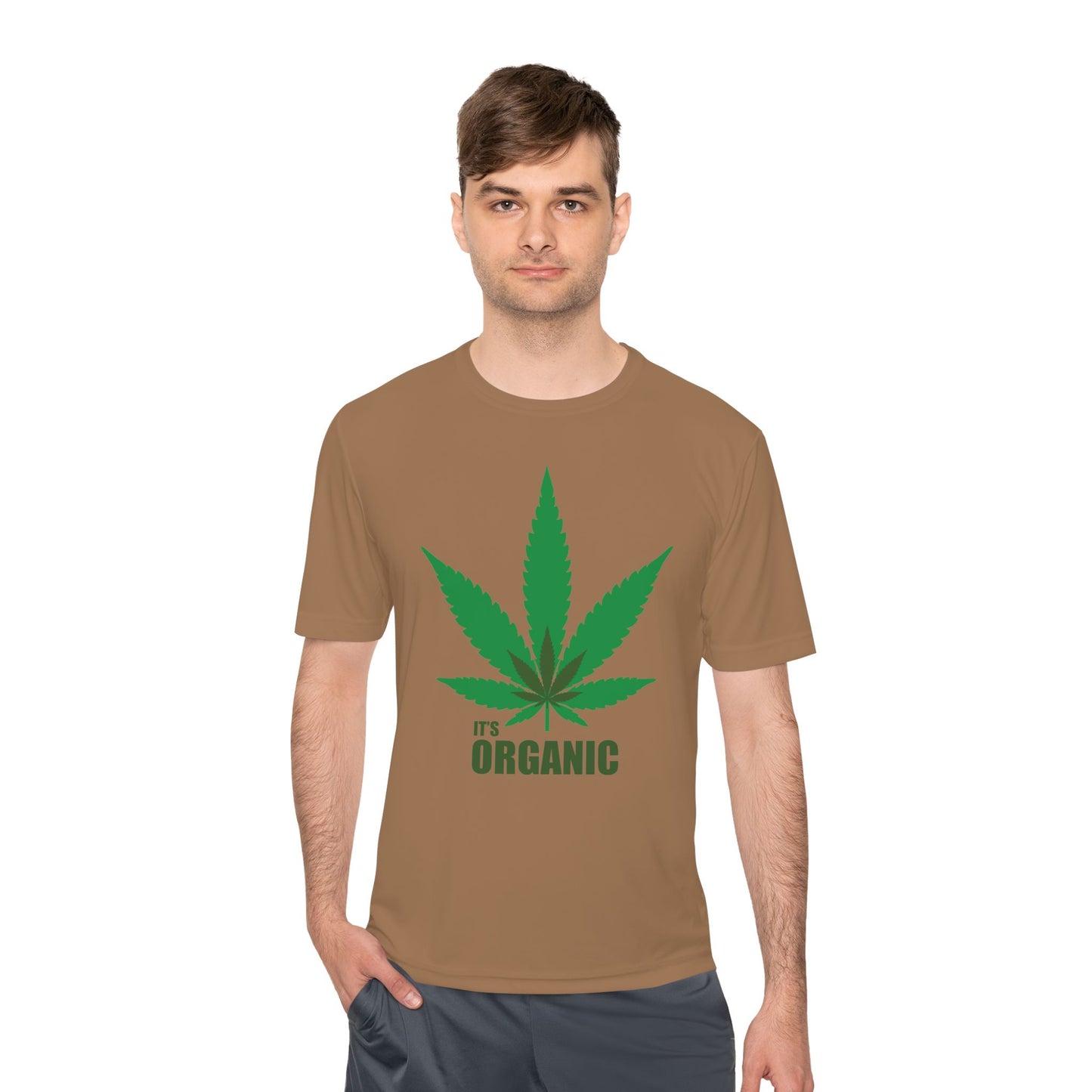Organic Cannabis Leaf Unisex Moisture Wicking Tee