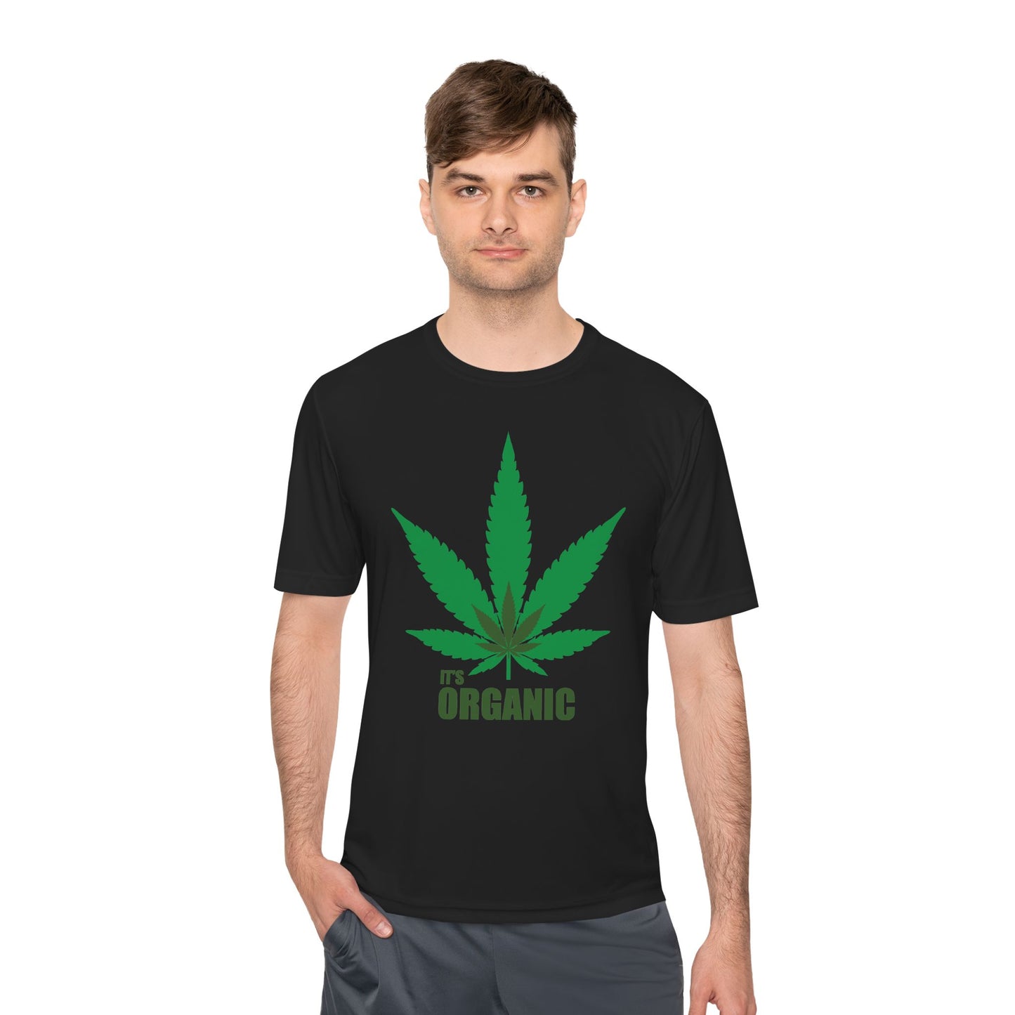 Organic Cannabis Leaf Unisex Moisture Wicking Tee