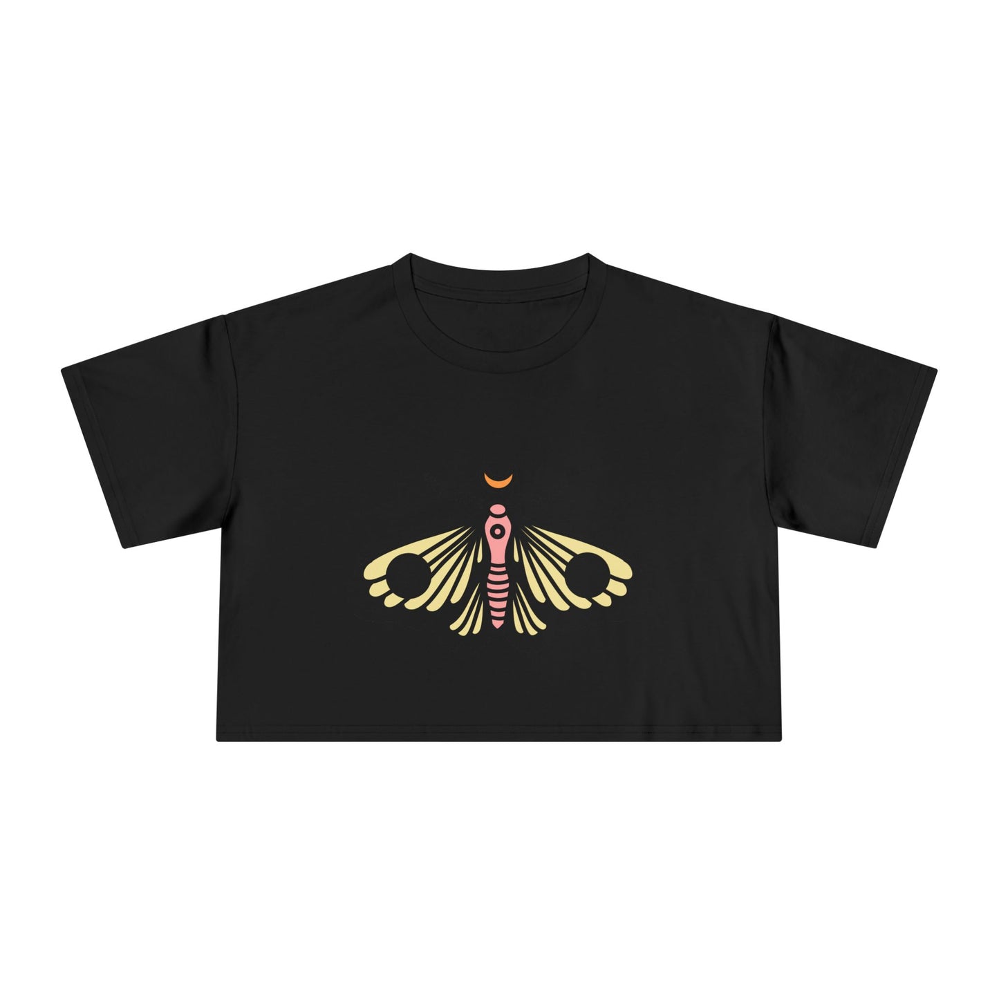 Bohemian Butterfly Women's Crop Tee - Stylish Summer Top