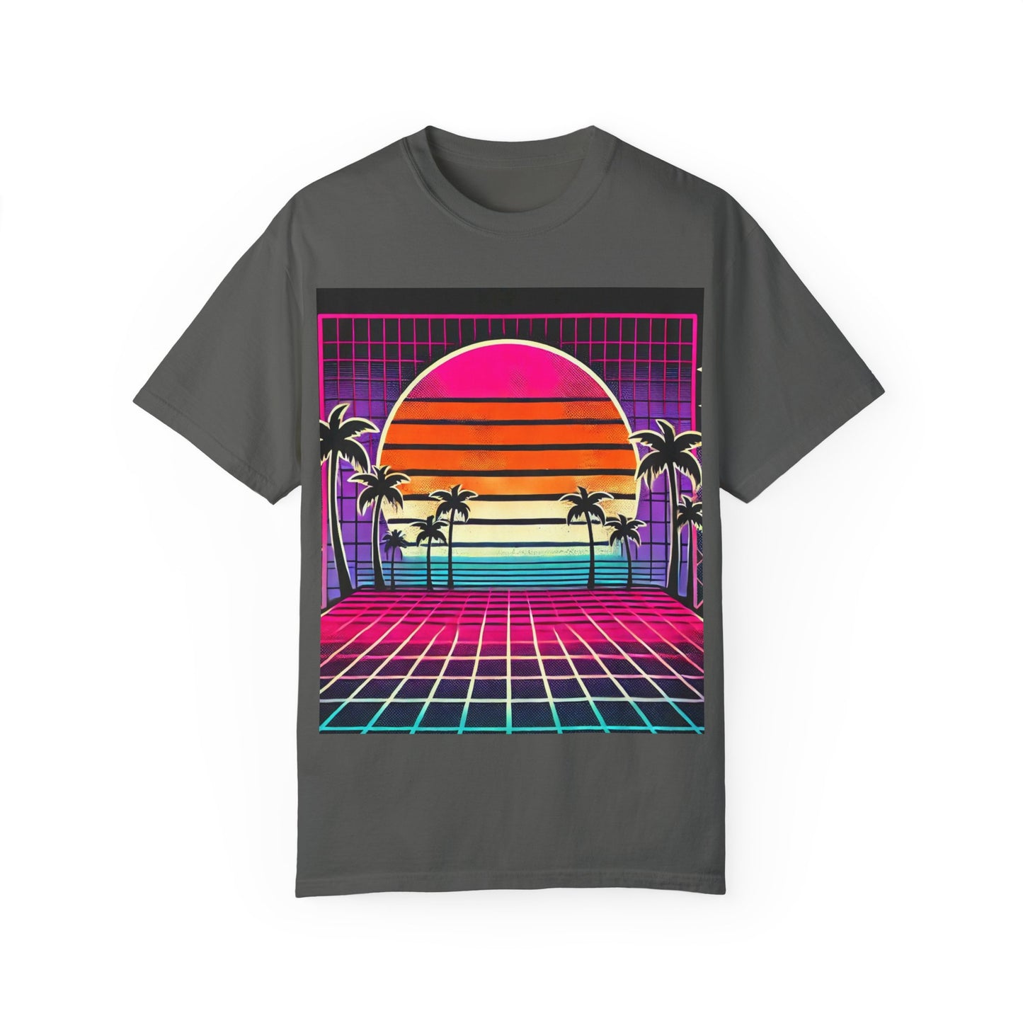 Retro 80's Baby Unisex T-Shirt - Vibrant Sunset Design