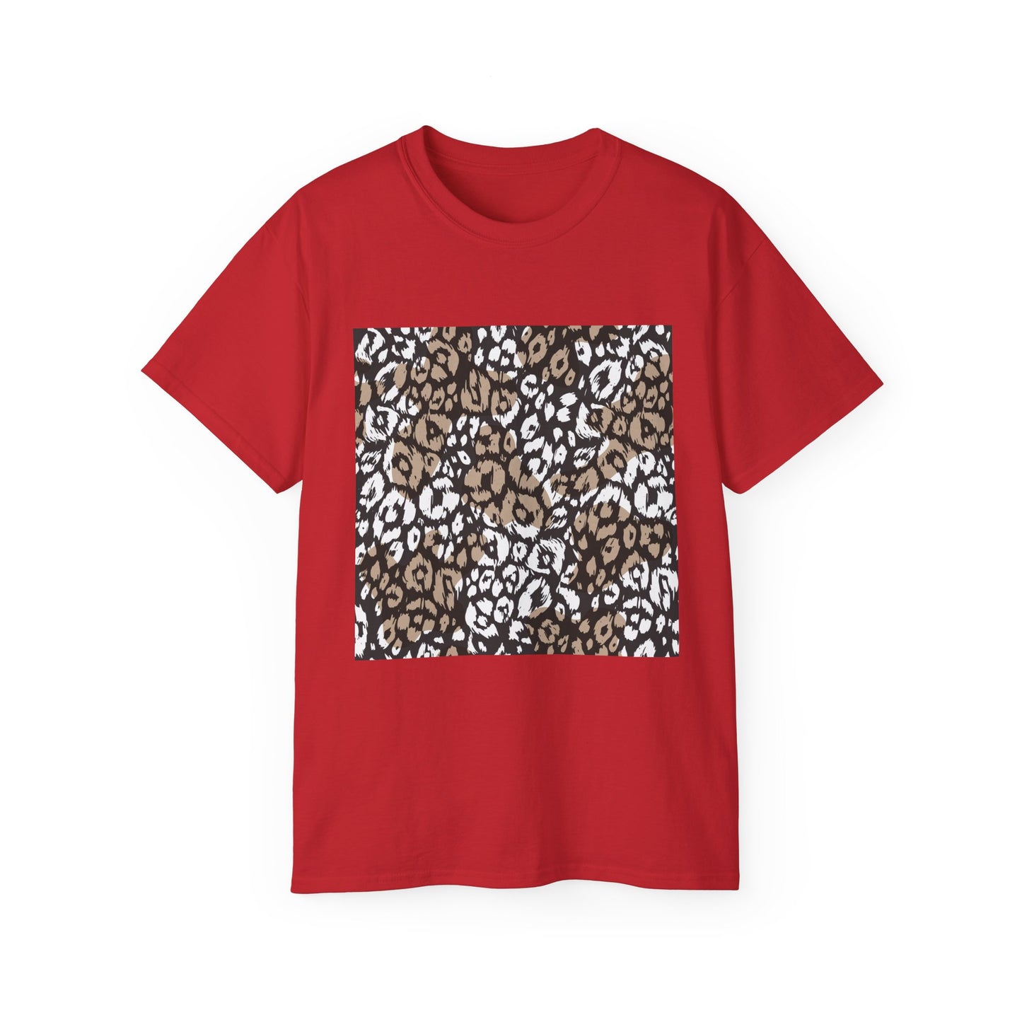 Leopard Print Unisex Ultra Cotton Tee - Casual Chic Style for Every Occasion