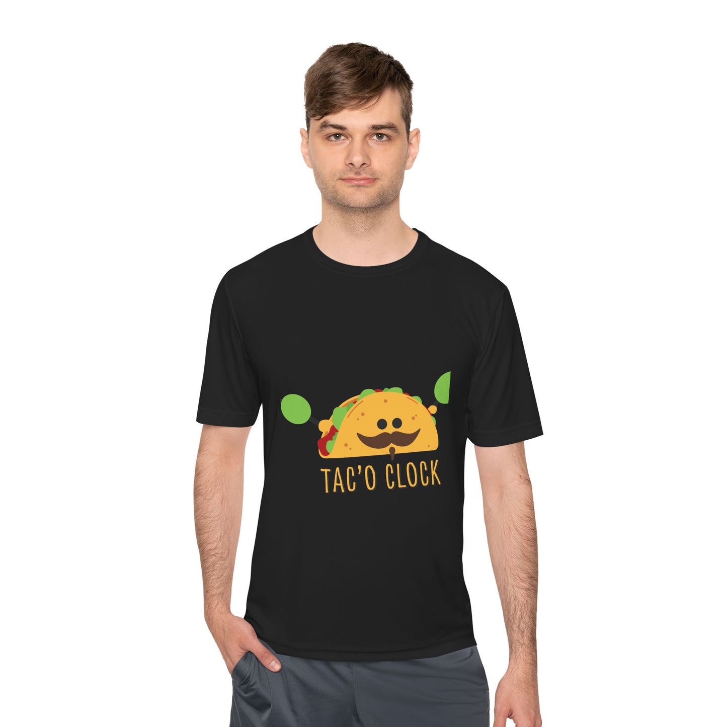 Unisex Taco Clock Moisture Wicking Tee - Fun Foodie Shirt for Casual Wear