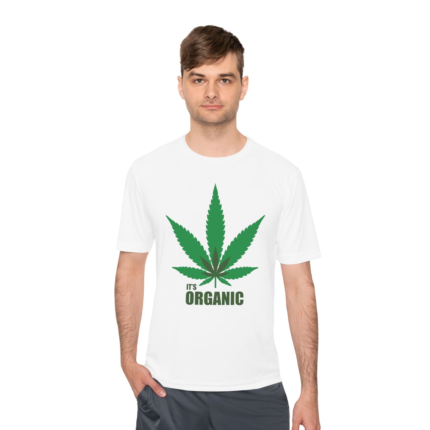 Organic Cannabis Leaf Unisex Moisture Wicking Tee