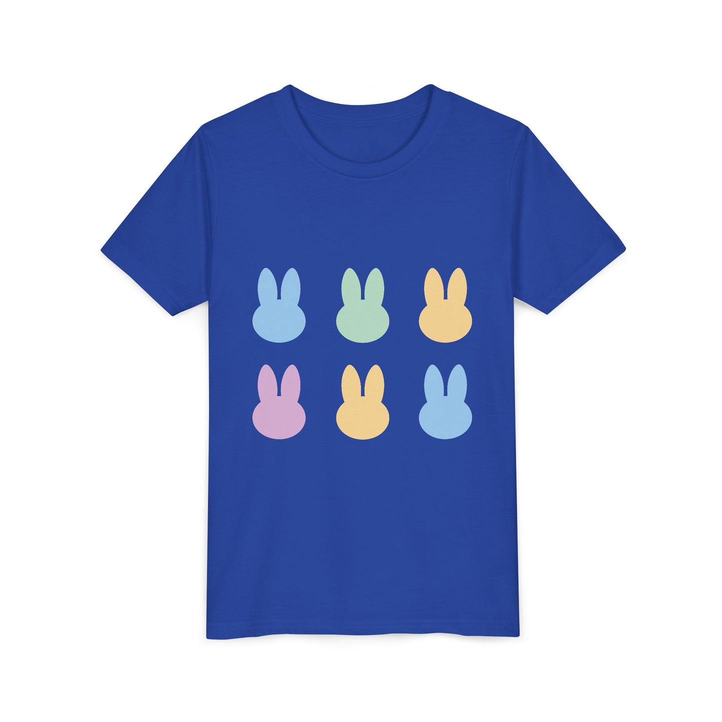 Colorful Bunny Youth Short Sleeve Tee - Fun Spring & Easter Shirt