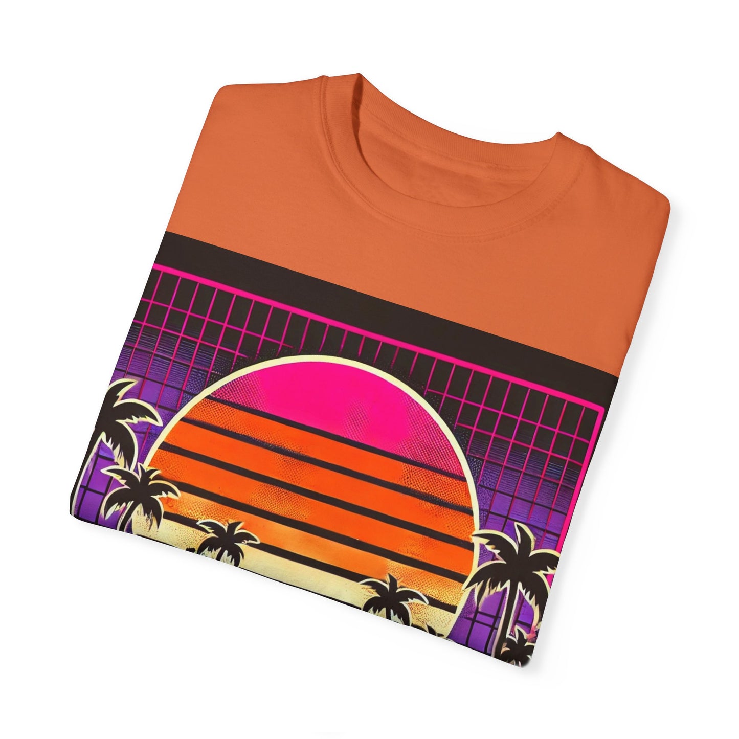 Retro 80's Baby Unisex T-Shirt - Vibrant Sunset Design