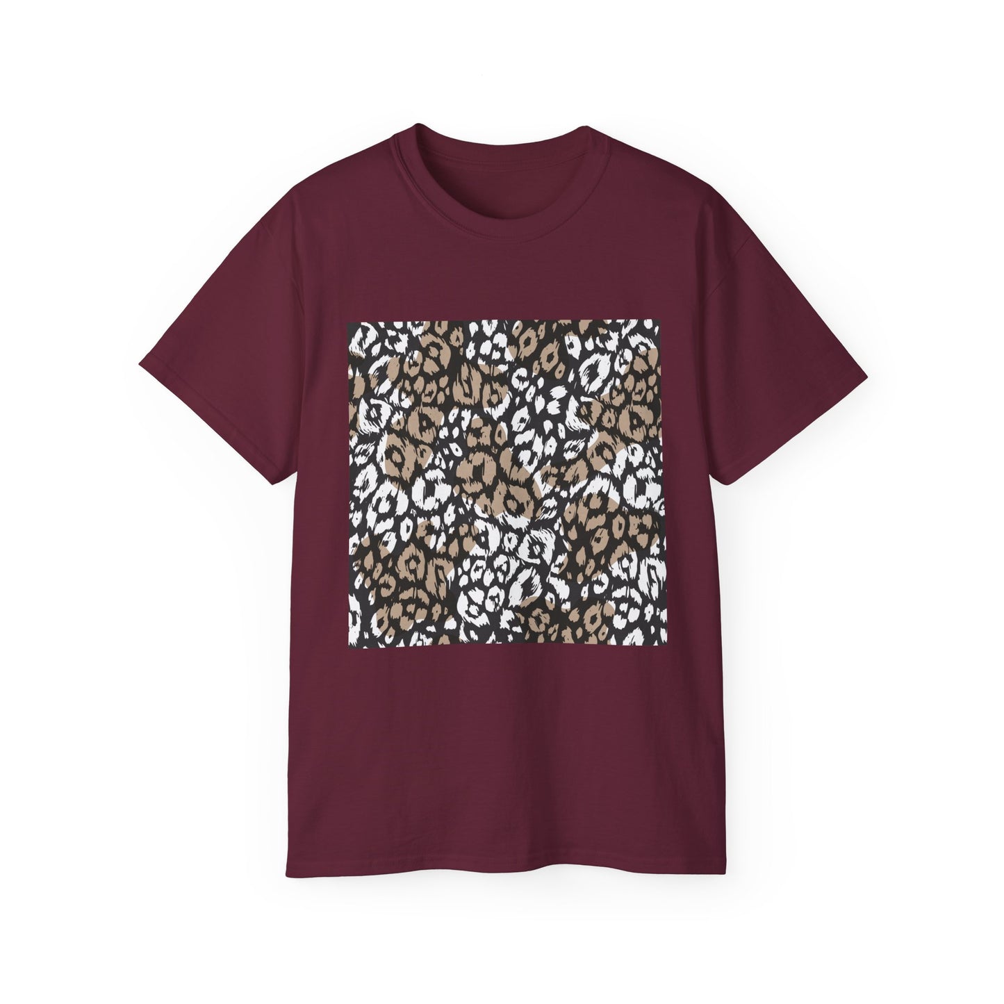 Leopard Print Unisex Ultra Cotton Tee - Casual Chic Style for Every Occasion
