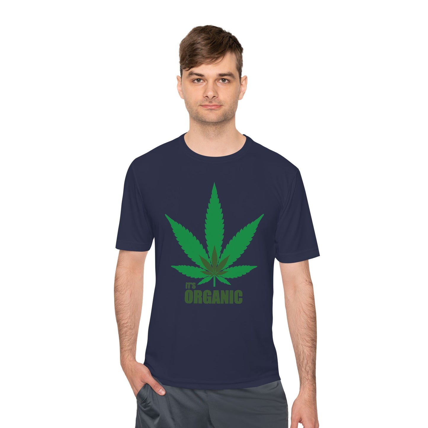Organic Cannabis Leaf Unisex Moisture Wicking Tee