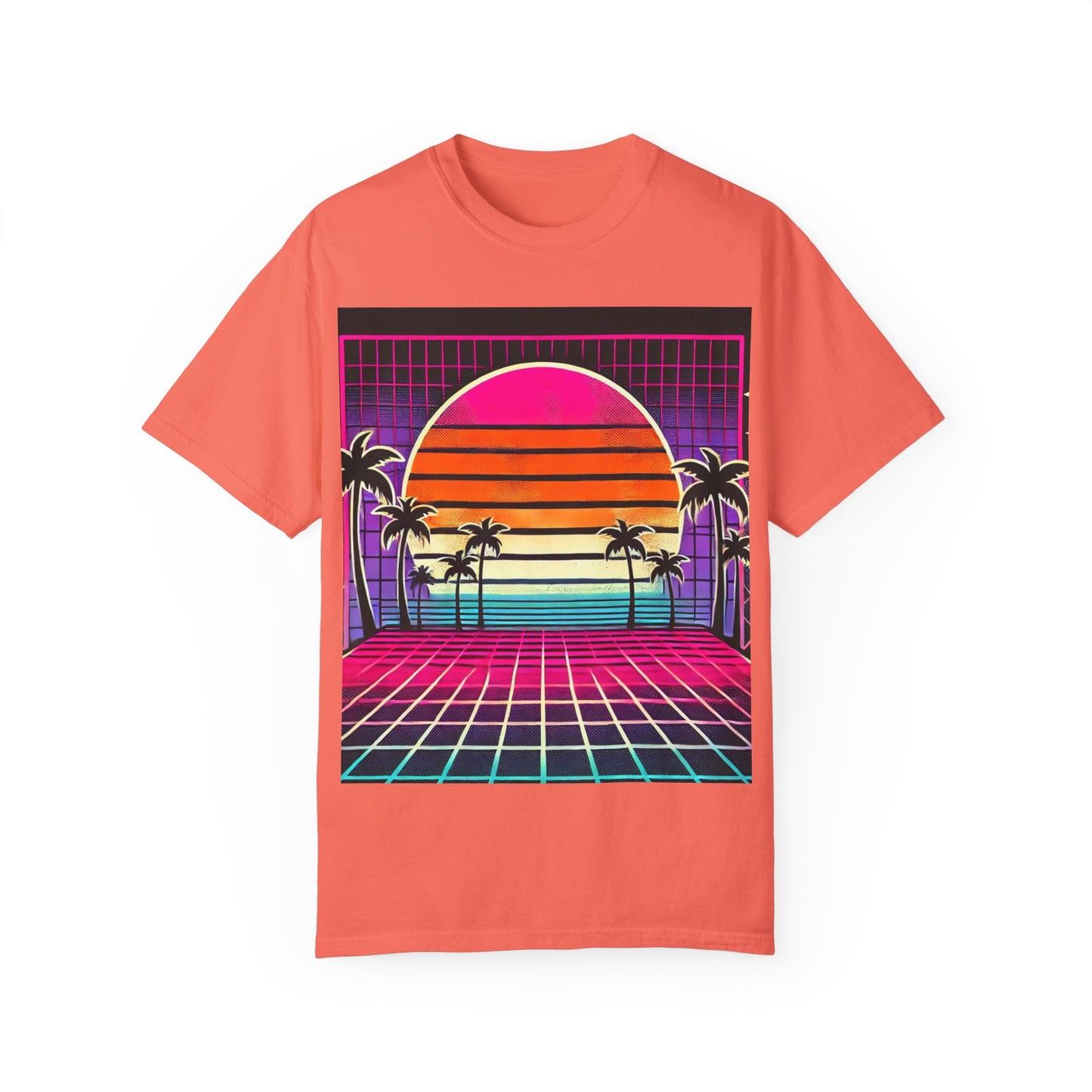 Retro 80's Baby Unisex T-Shirt - Vibrant Sunset Design