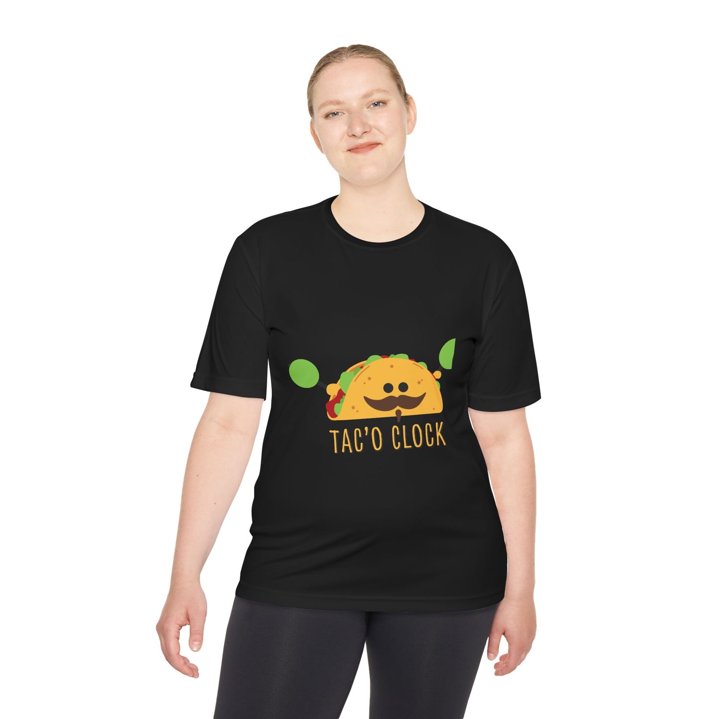 Unisex Taco Clock Moisture Wicking Tee - Fun Foodie Shirt for Casual Wear