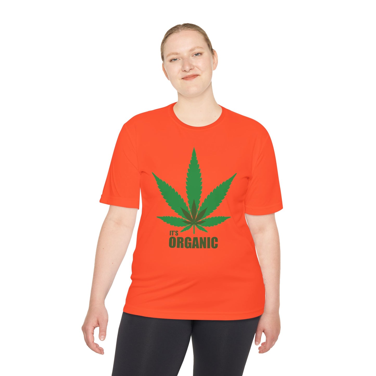 Organic Cannabis Leaf Unisex Moisture Wicking Tee