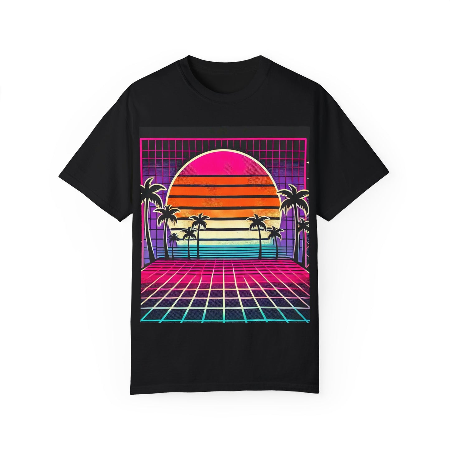 Retro 80's Baby Unisex T-Shirt - Vibrant Sunset Design
