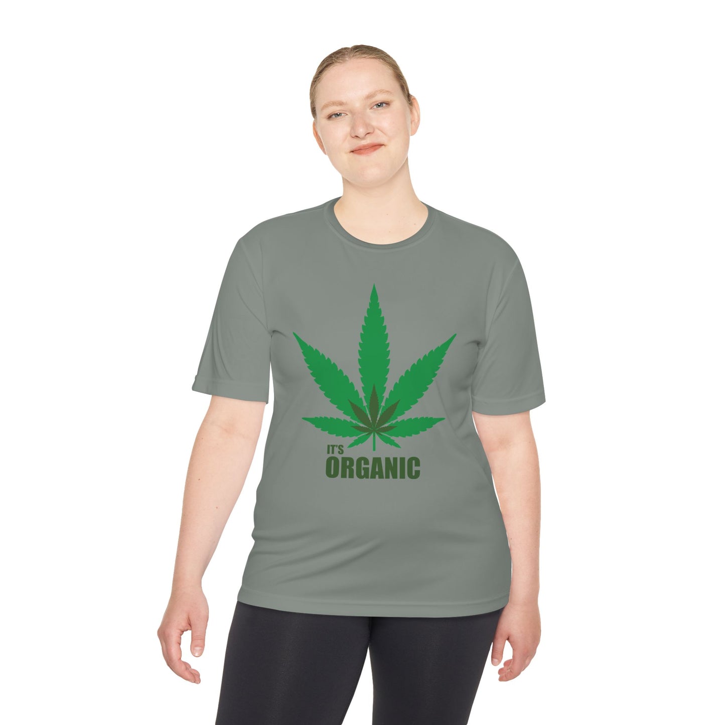 Organic Cannabis Leaf Unisex Moisture Wicking Tee