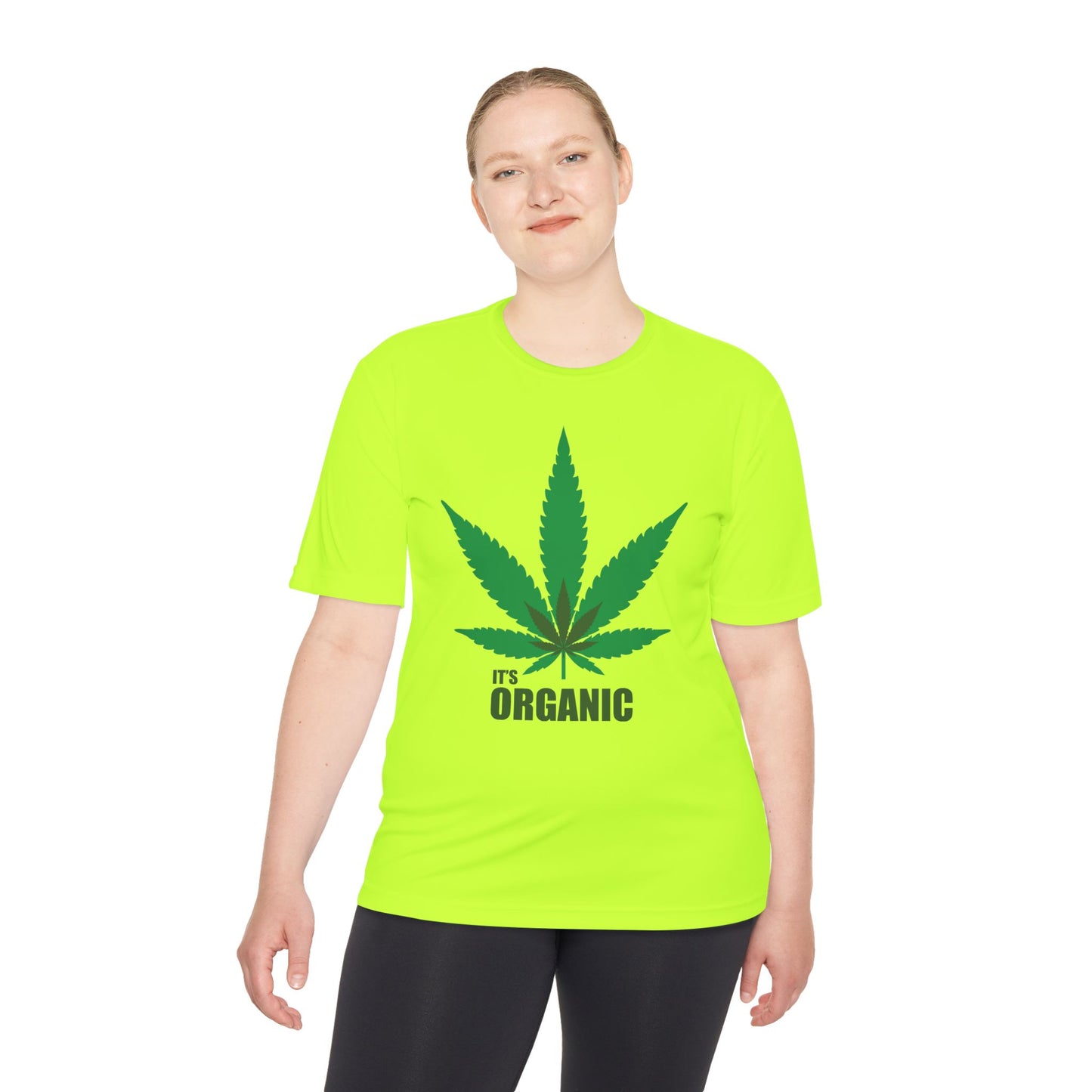 Organic Cannabis Leaf Unisex Moisture Wicking Tee