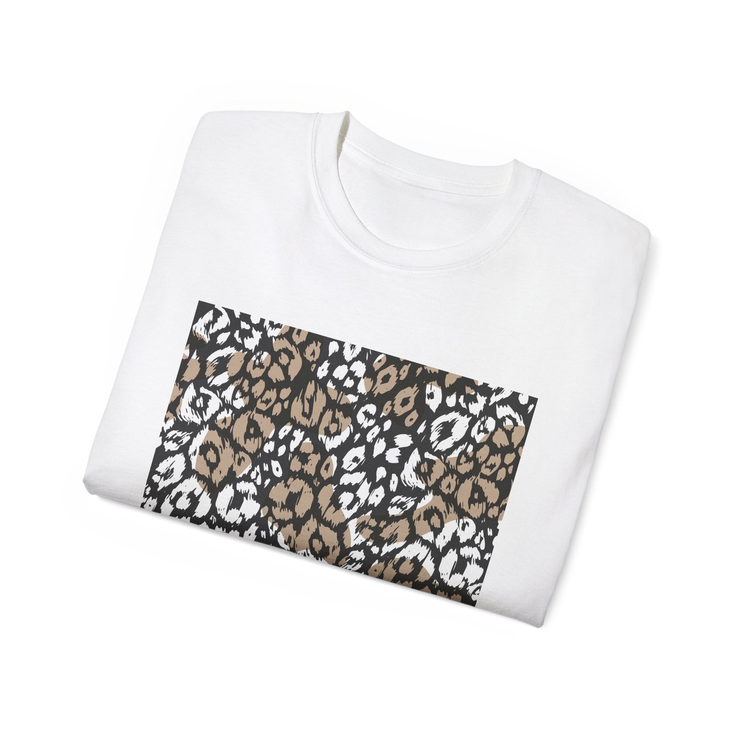 Leopard Print Unisex Ultra Cotton Tee - Casual Chic Style for Every Occasion