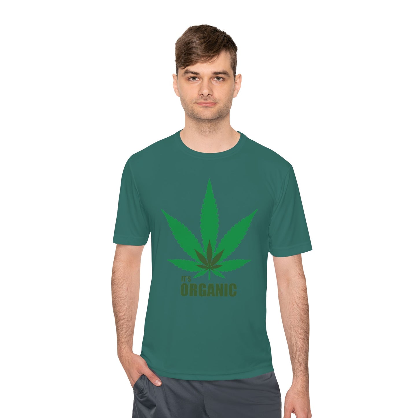 Organic Cannabis Leaf Unisex Moisture Wicking Tee