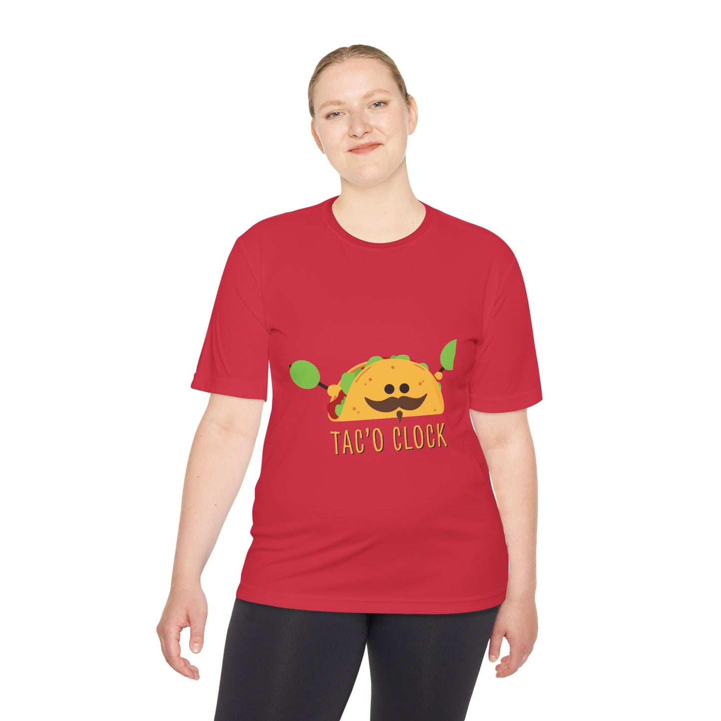 Unisex Taco Clock Moisture Wicking Tee - Fun Foodie Shirt for Casual Wear