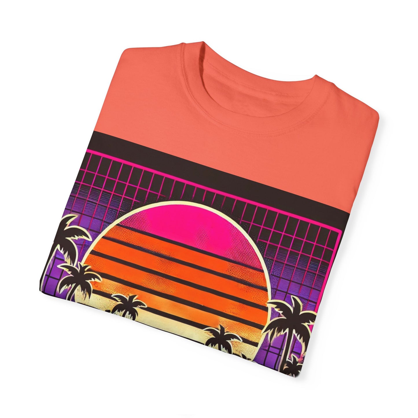 Retro 80's Baby Unisex T-Shirt - Vibrant Sunset Design