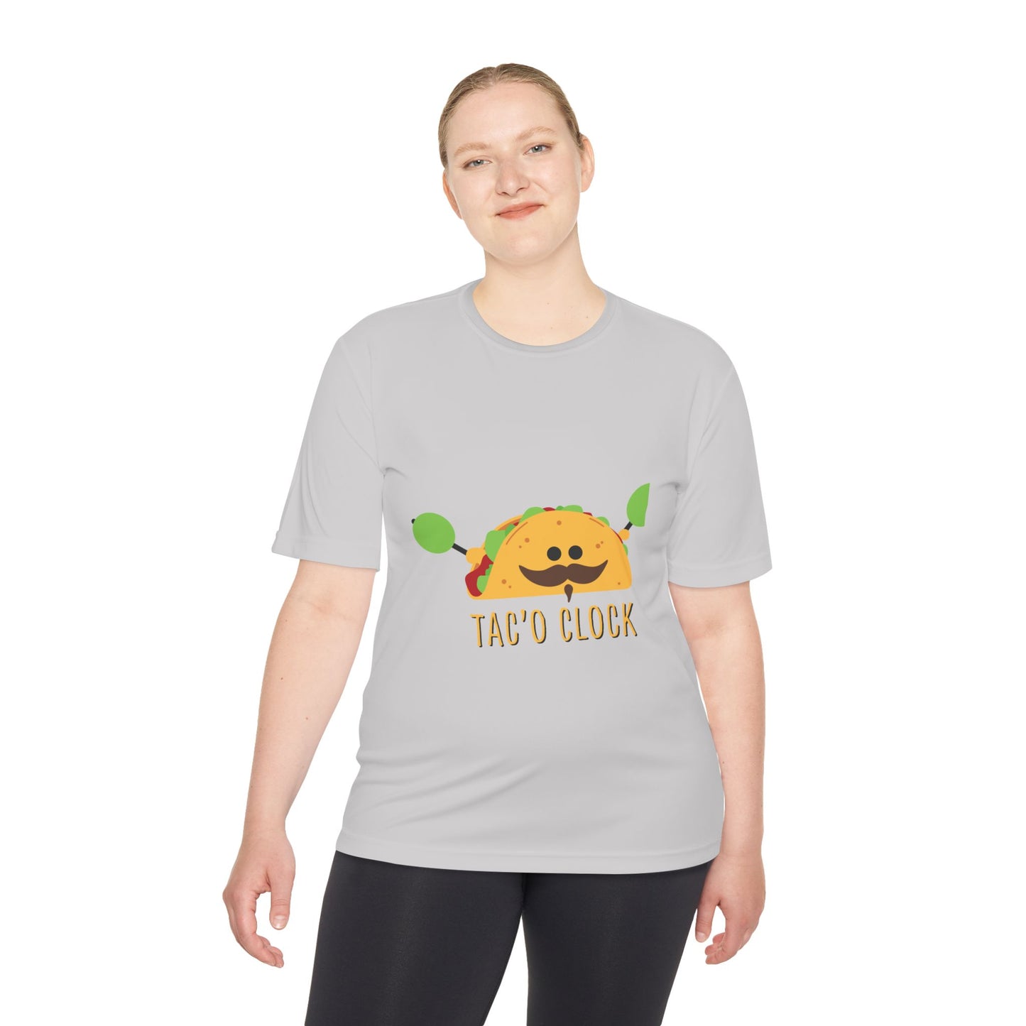 Unisex Taco Clock Moisture Wicking Tee - Fun Foodie Shirt for Casual Wear