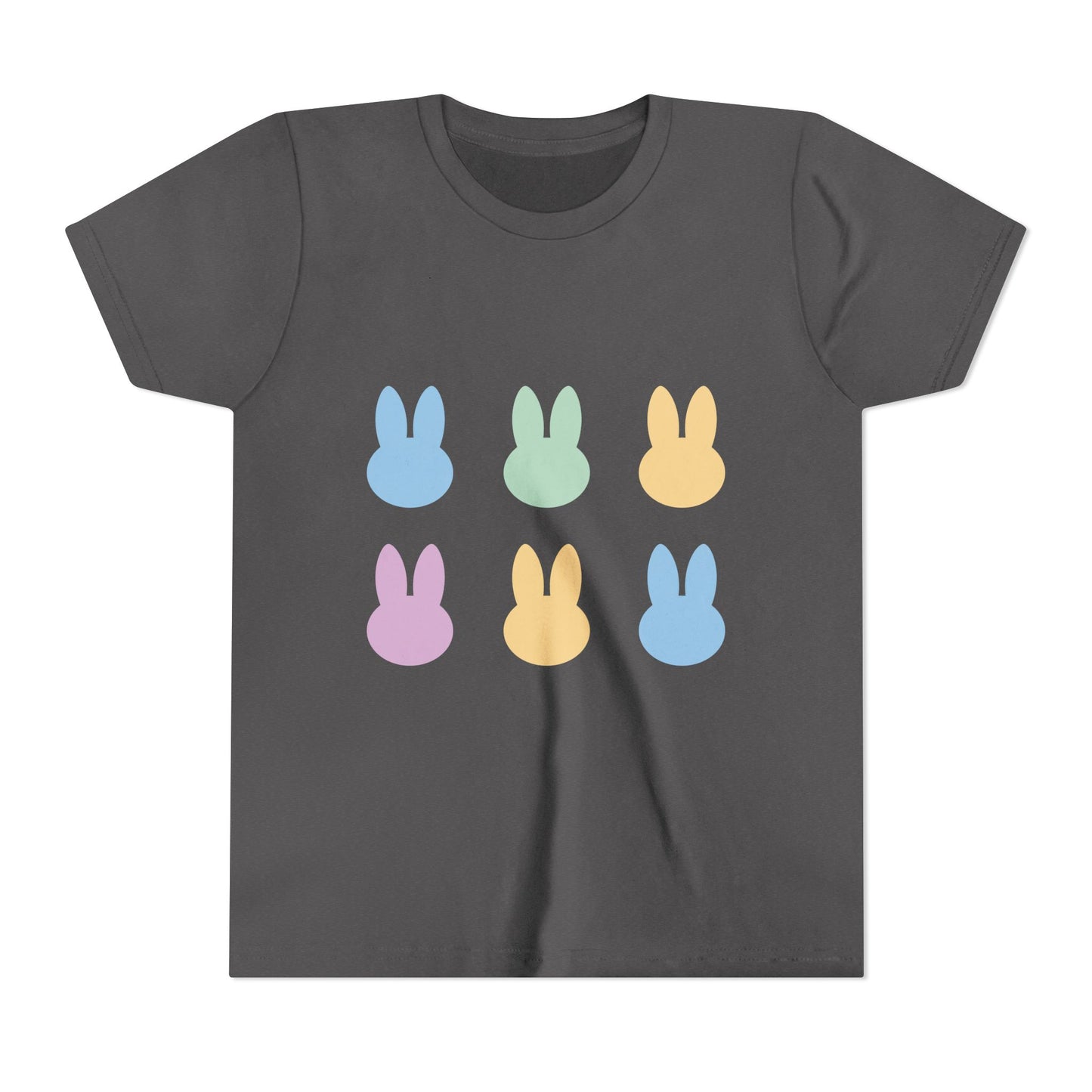 Colorful Bunny Youth Short Sleeve Tee - Fun Spring & Easter Shirt
