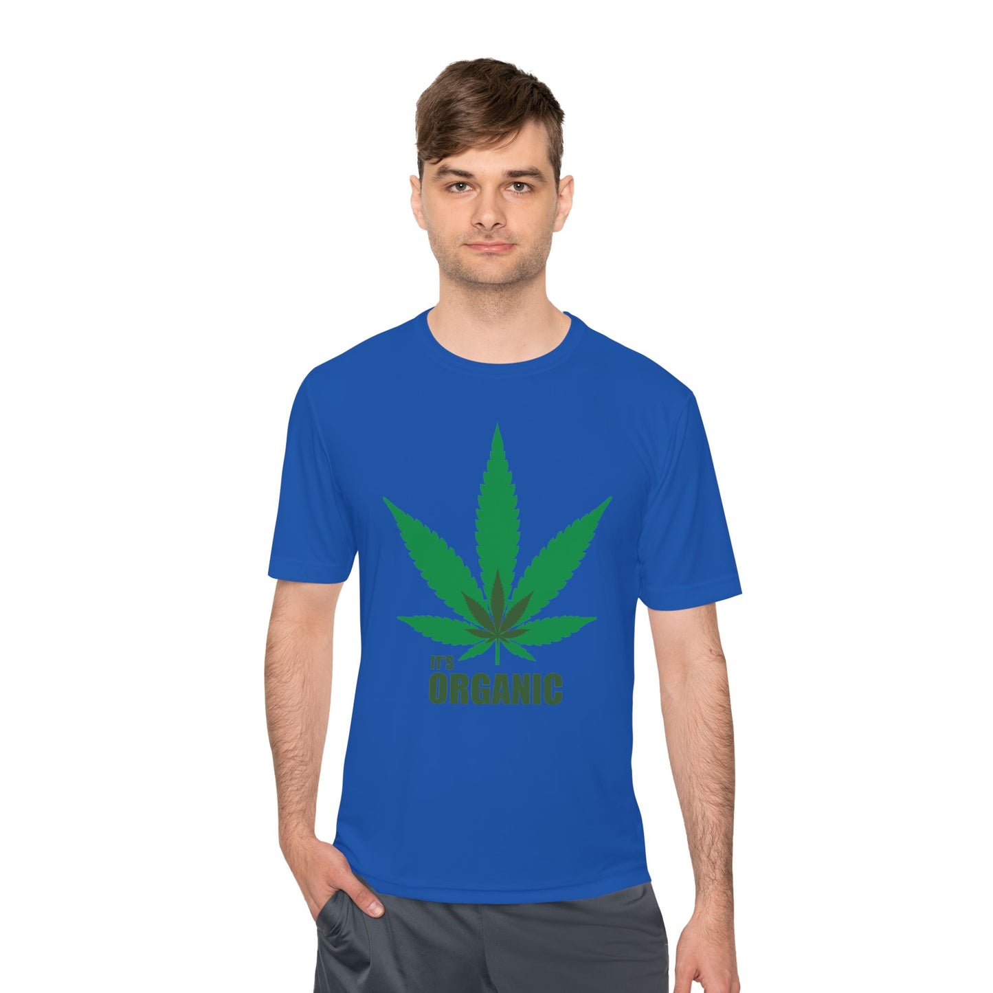 Organic Cannabis Leaf Unisex Moisture Wicking Tee