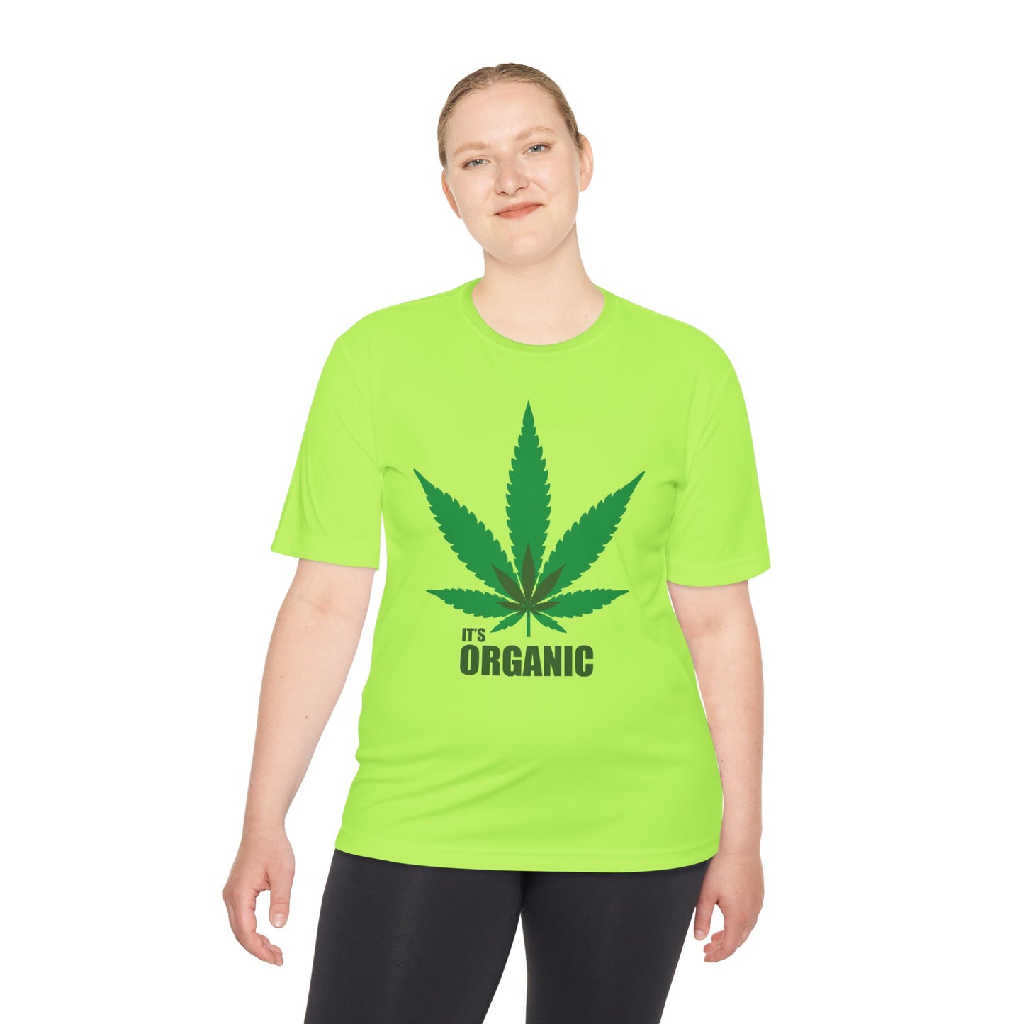 Organic Cannabis Leaf Unisex Moisture Wicking Tee
