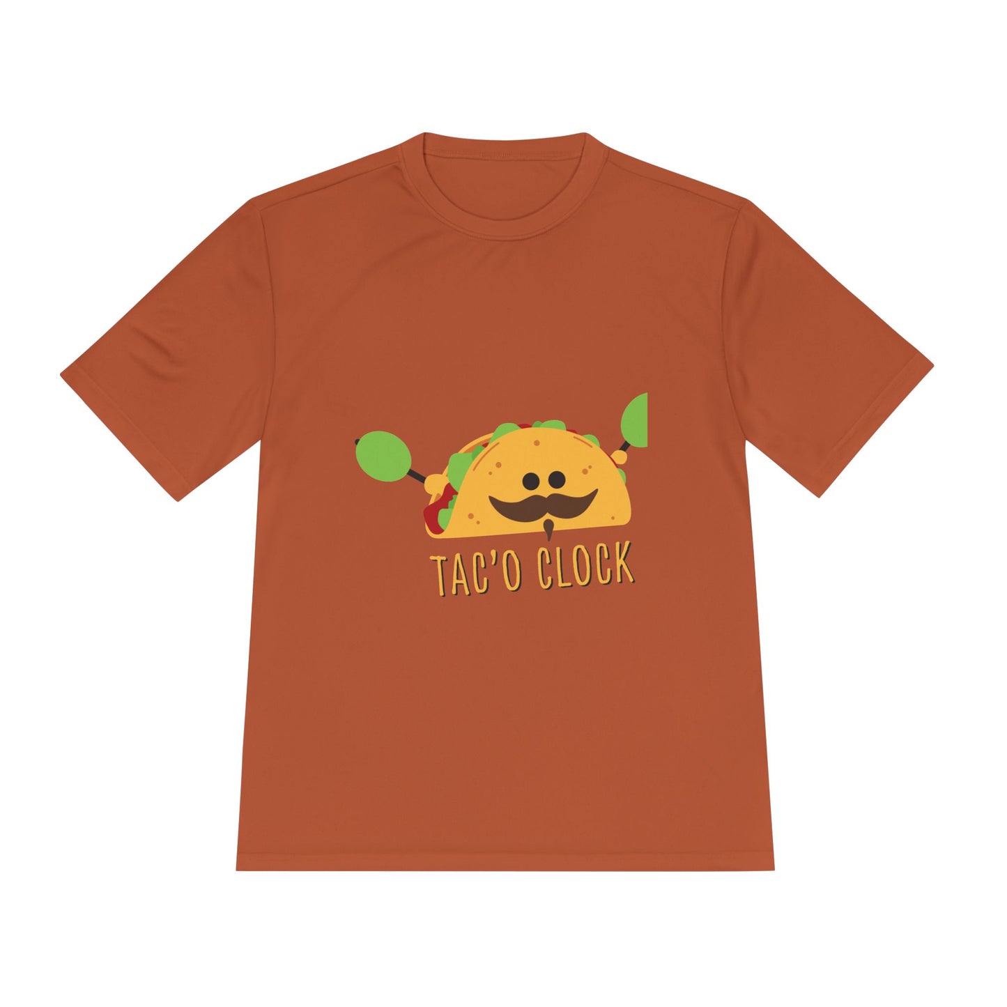 Unisex Taco Clock Moisture Wicking Tee - Fun Foodie Shirt for Casual Wear