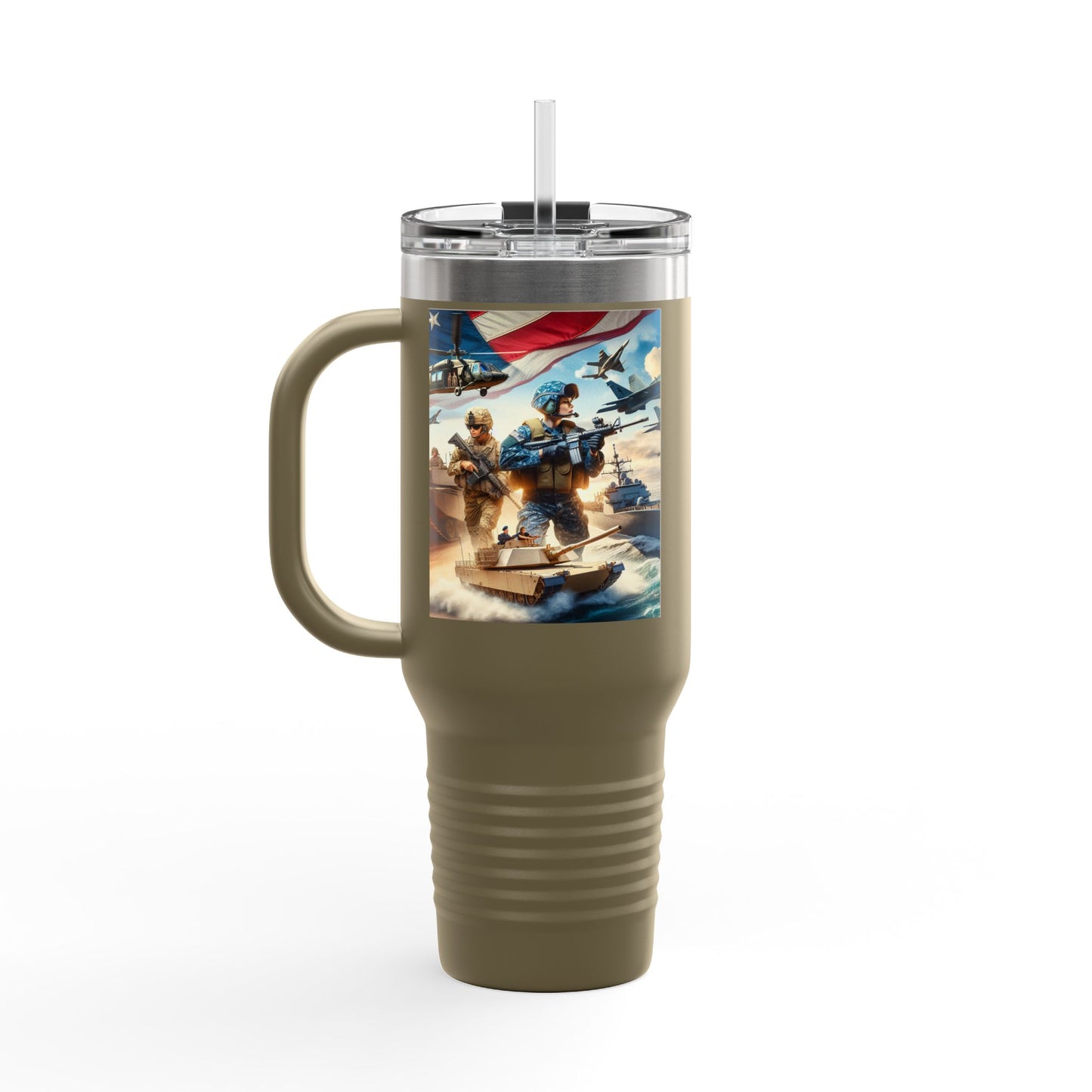Patriotic Insulated Travel Mug - 40oz for Adventurers
