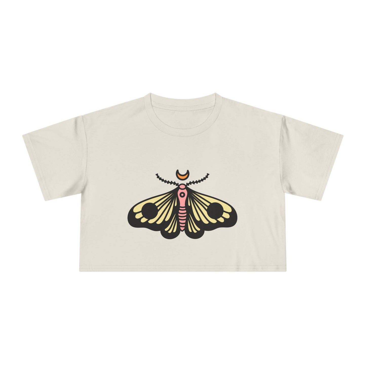 Bohemian Butterfly Women's Crop Tee - Stylish Summer Top