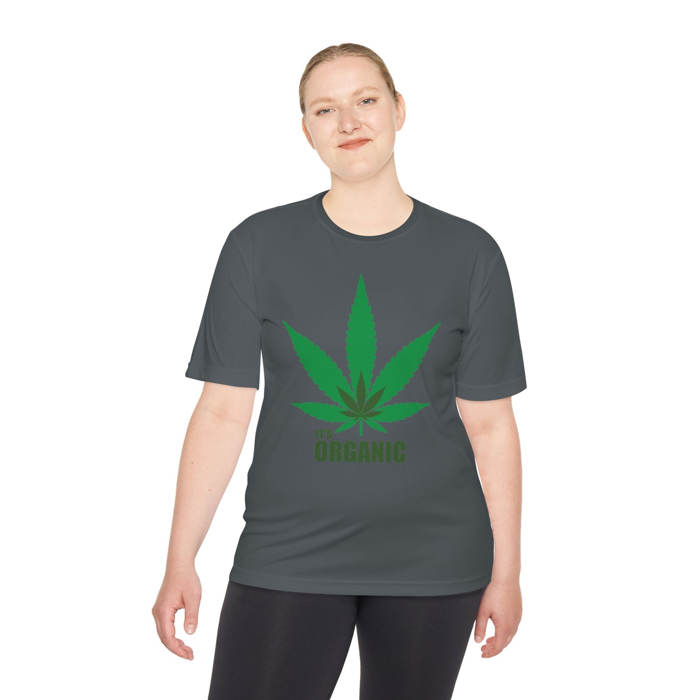 Organic Cannabis Leaf Unisex Moisture Wicking Tee