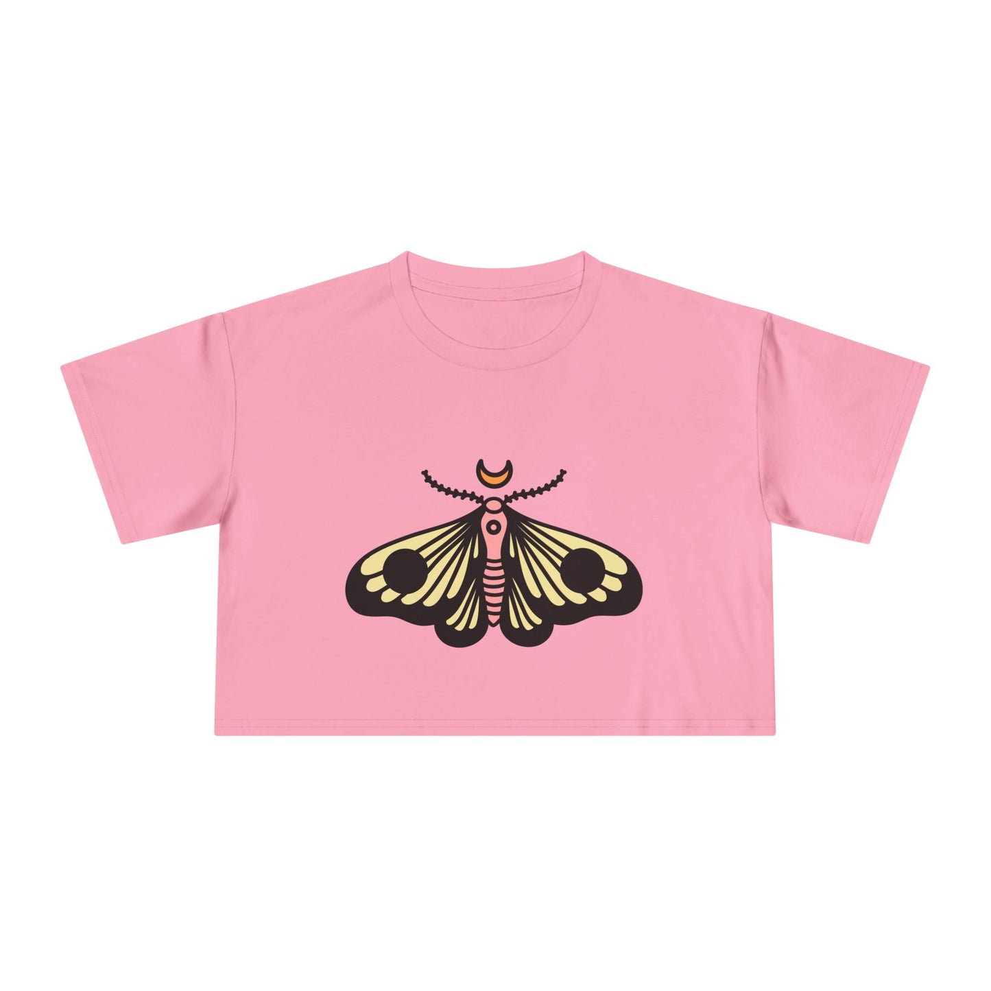 Bohemian Butterfly Women's Crop Tee - Stylish Summer Top