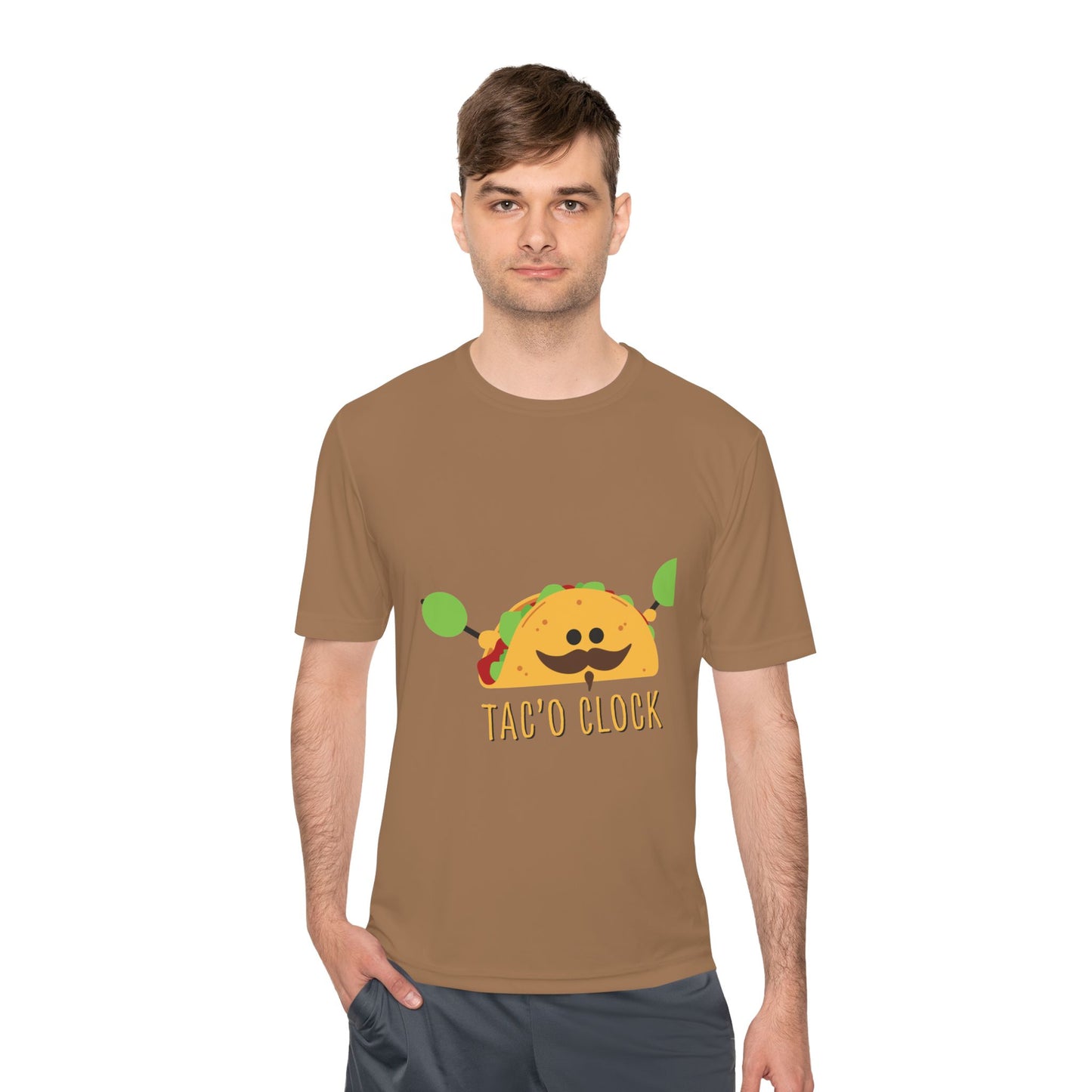 Unisex Taco Clock Moisture Wicking Tee - Fun Foodie Shirt for Casual Wear