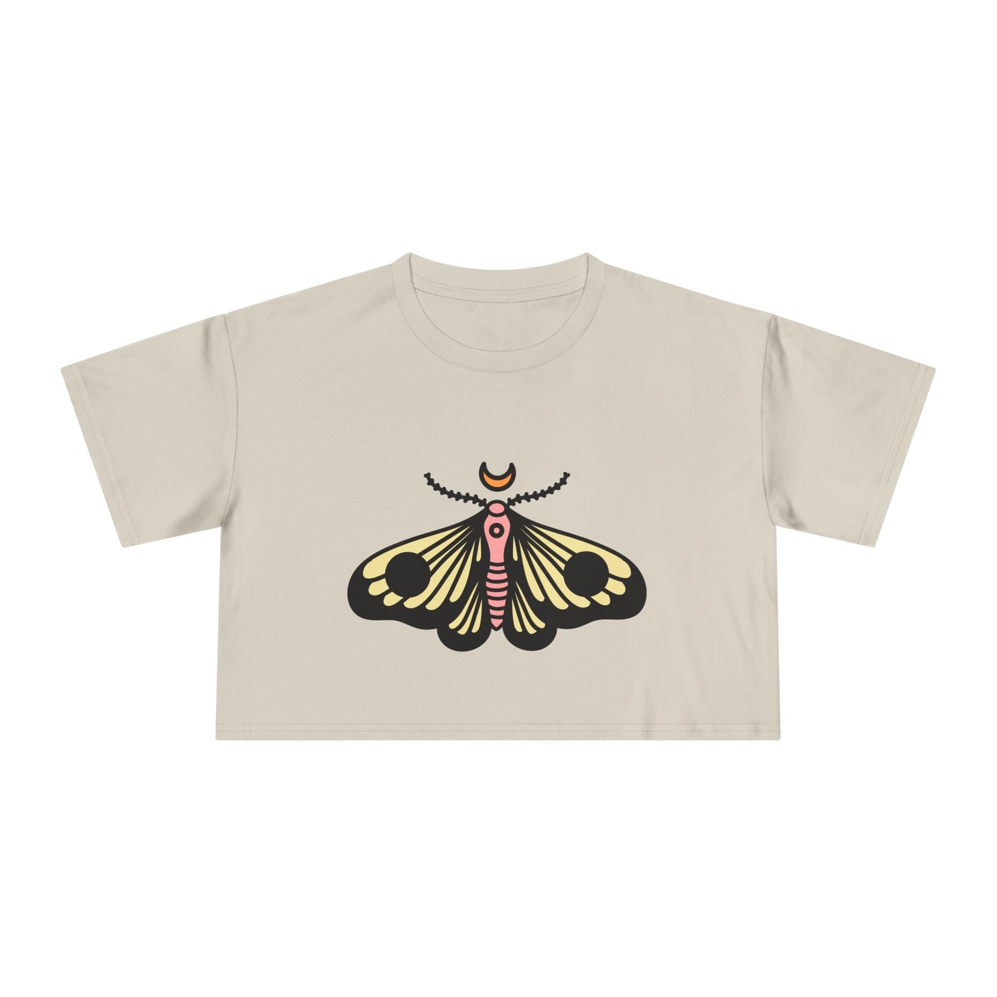 Bohemian Butterfly Women's Crop Tee - Stylish Summer Top