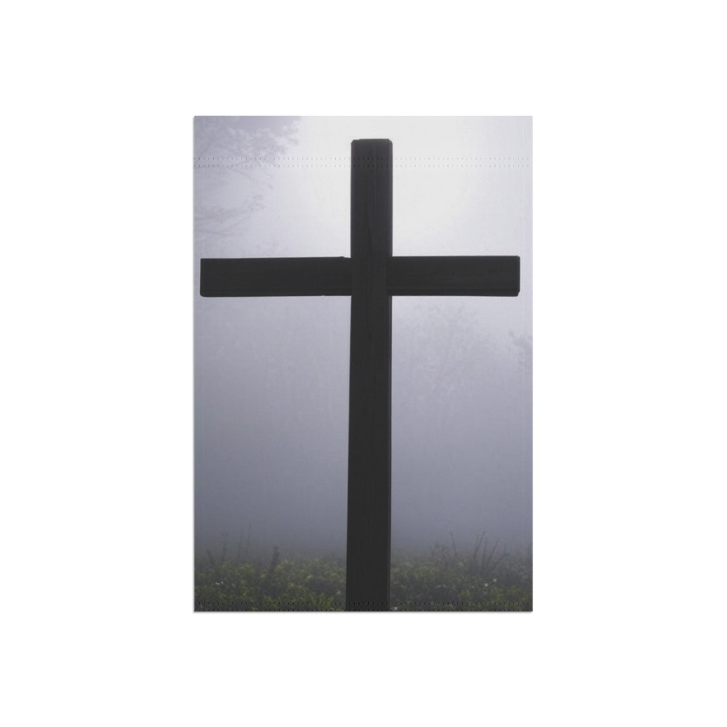 Inspirational Garden Banner with Cross - Perfect for Home Décor and Remembrance