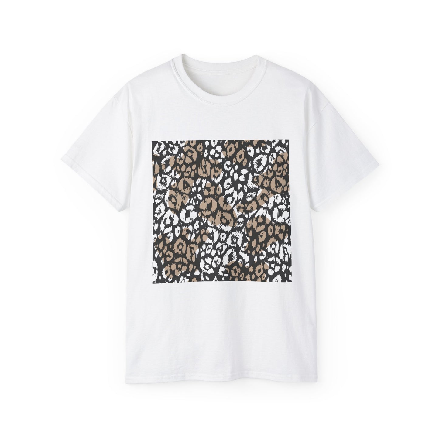 Leopard Print Unisex Ultra Cotton Tee - Casual Chic Style for Every Occasion
