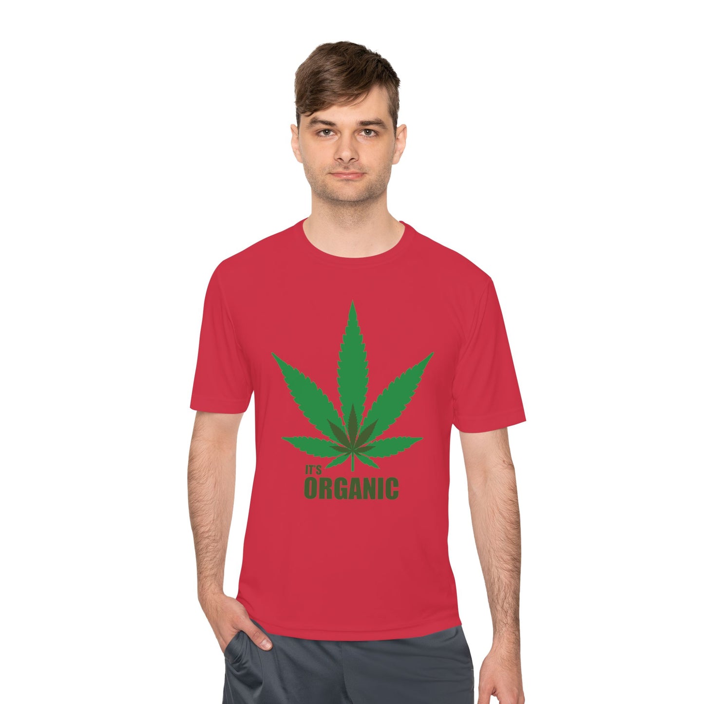 Organic Cannabis Leaf Unisex Moisture Wicking Tee