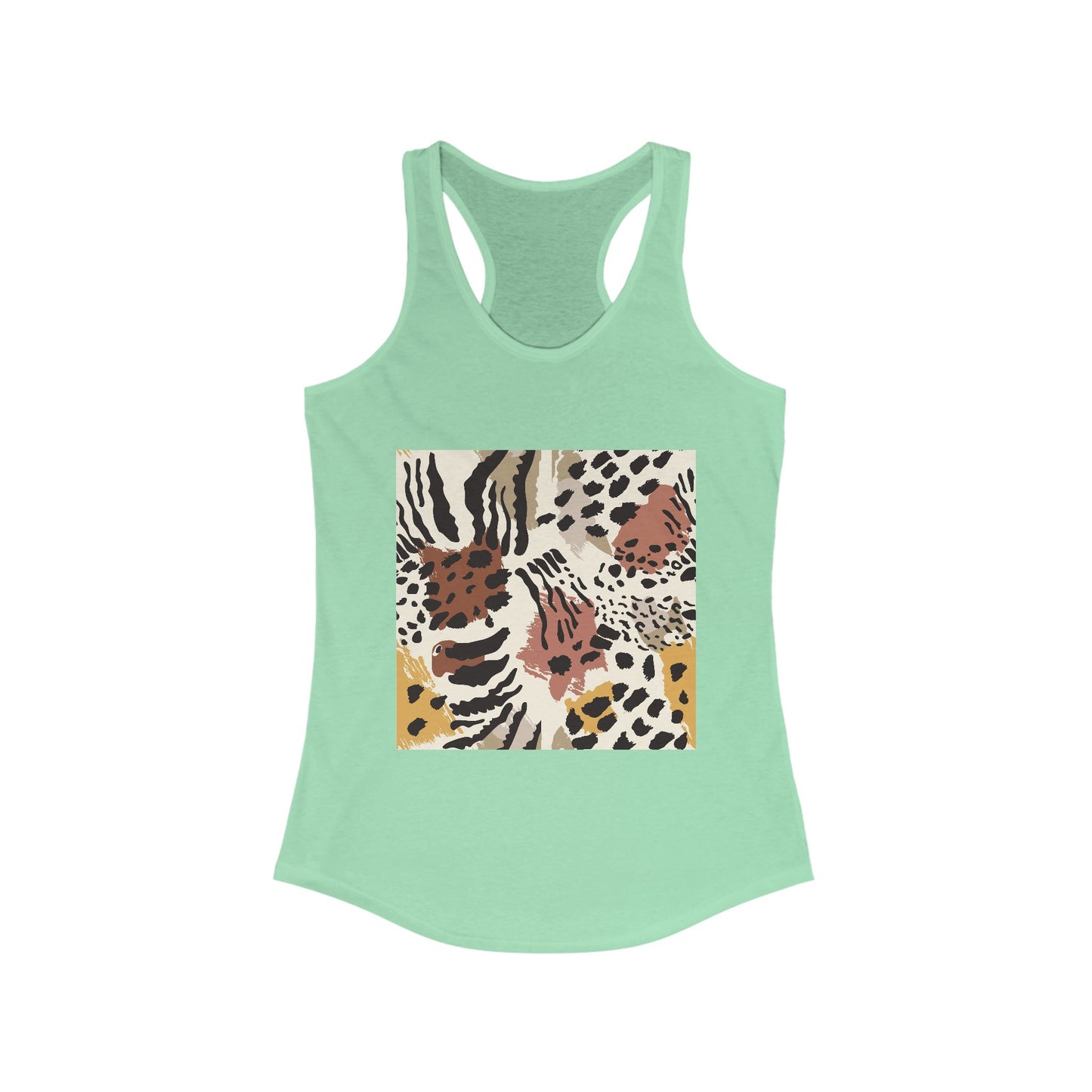 Chic Leopard Print Racerback Tank for Women - Ideal Summer Style
