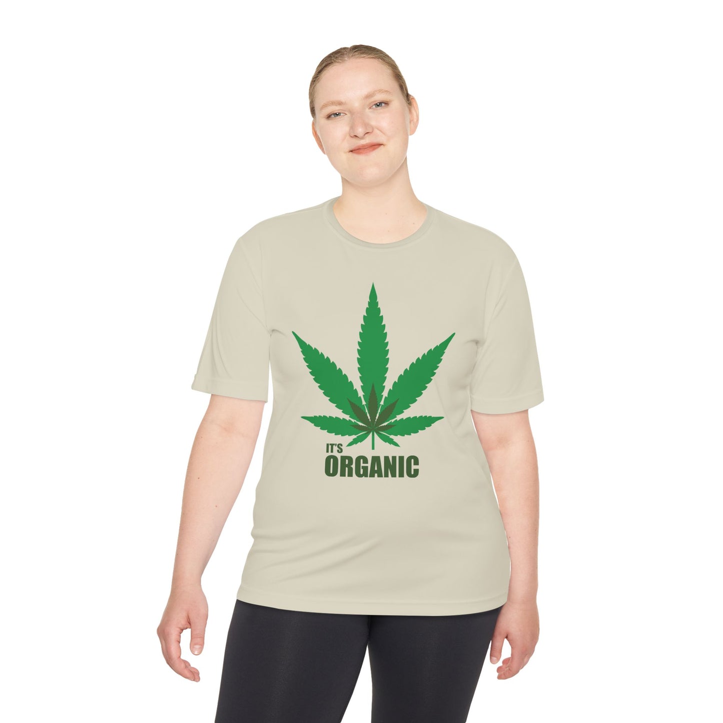 Organic Cannabis Leaf Unisex Moisture Wicking Tee