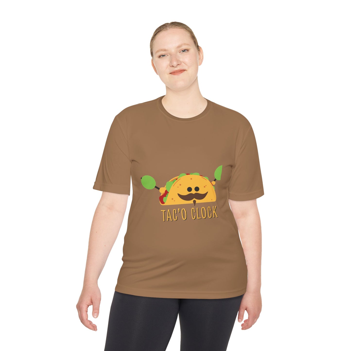 Unisex Taco Clock Moisture Wicking Tee - Fun Foodie Shirt for Casual Wear